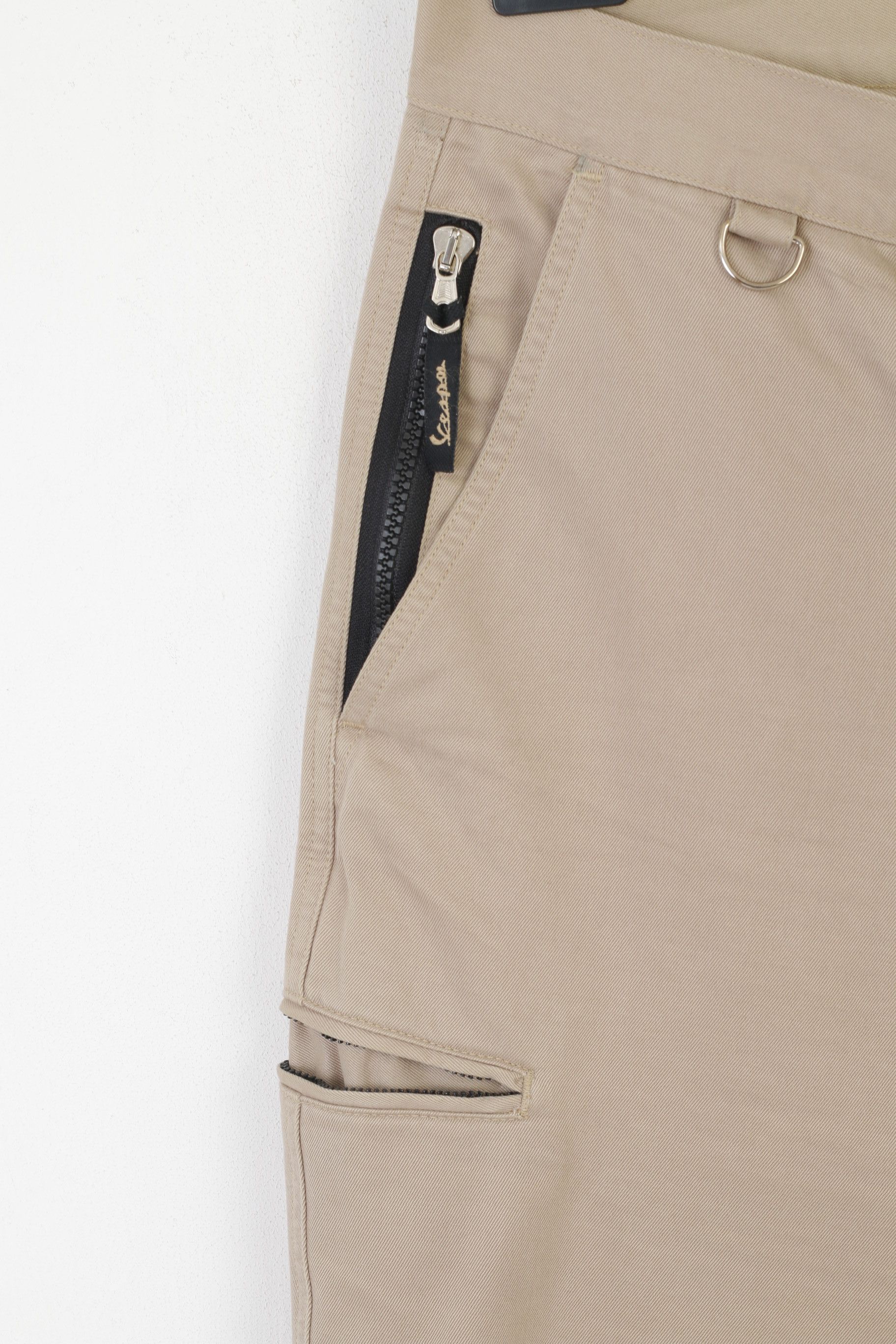 Vintage Vespa Men 36 52 Trousers Beige 100% Cotton Straight 6219 Size US 36 / EU 52 - 6 Thumbnail