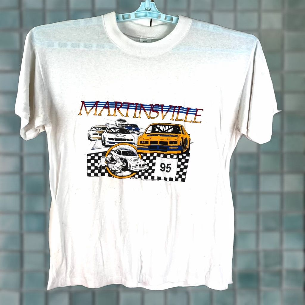 NASCAR VINTAGE 1988 Martinsville NASCAR T-Shirt Mens Size L White Graphic Tee Size US L / EU 52-54 / 3 - 1 Thumbnail