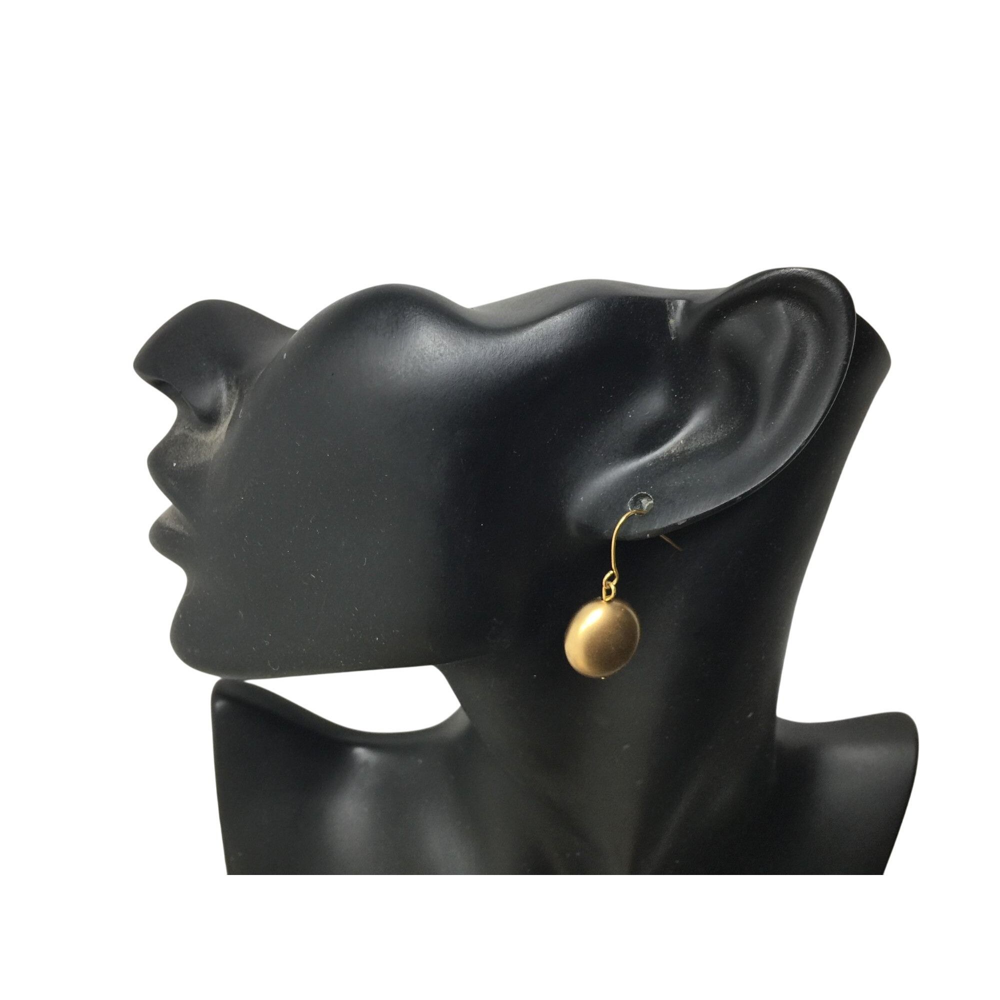 Other Women's Gold Tone Circle Dangle Earrings Size ONE SIZE - 1 Thumbnail