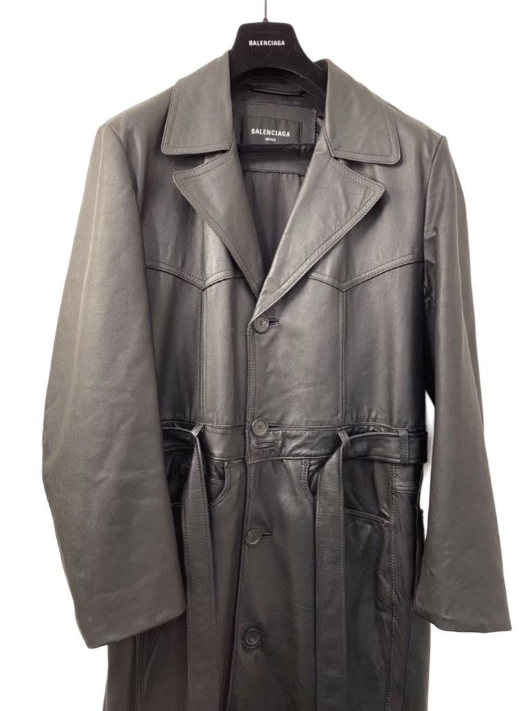 Balenciaga Balenciaga Upcycled Leather Coat (Unique Grailed Piece) Size US M / EU 48-50 / 2 - 4 Thumbnail
