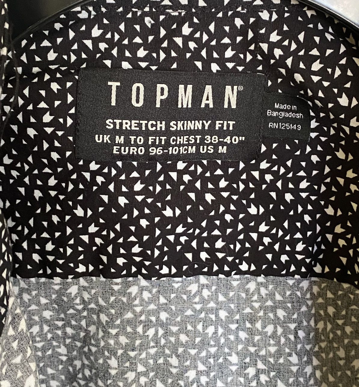 Topman Topman Men’s M Medium Long Sleeve Button Shirt Black & White Size US M / EU 48-50 / 2 - 4 Thumbnail