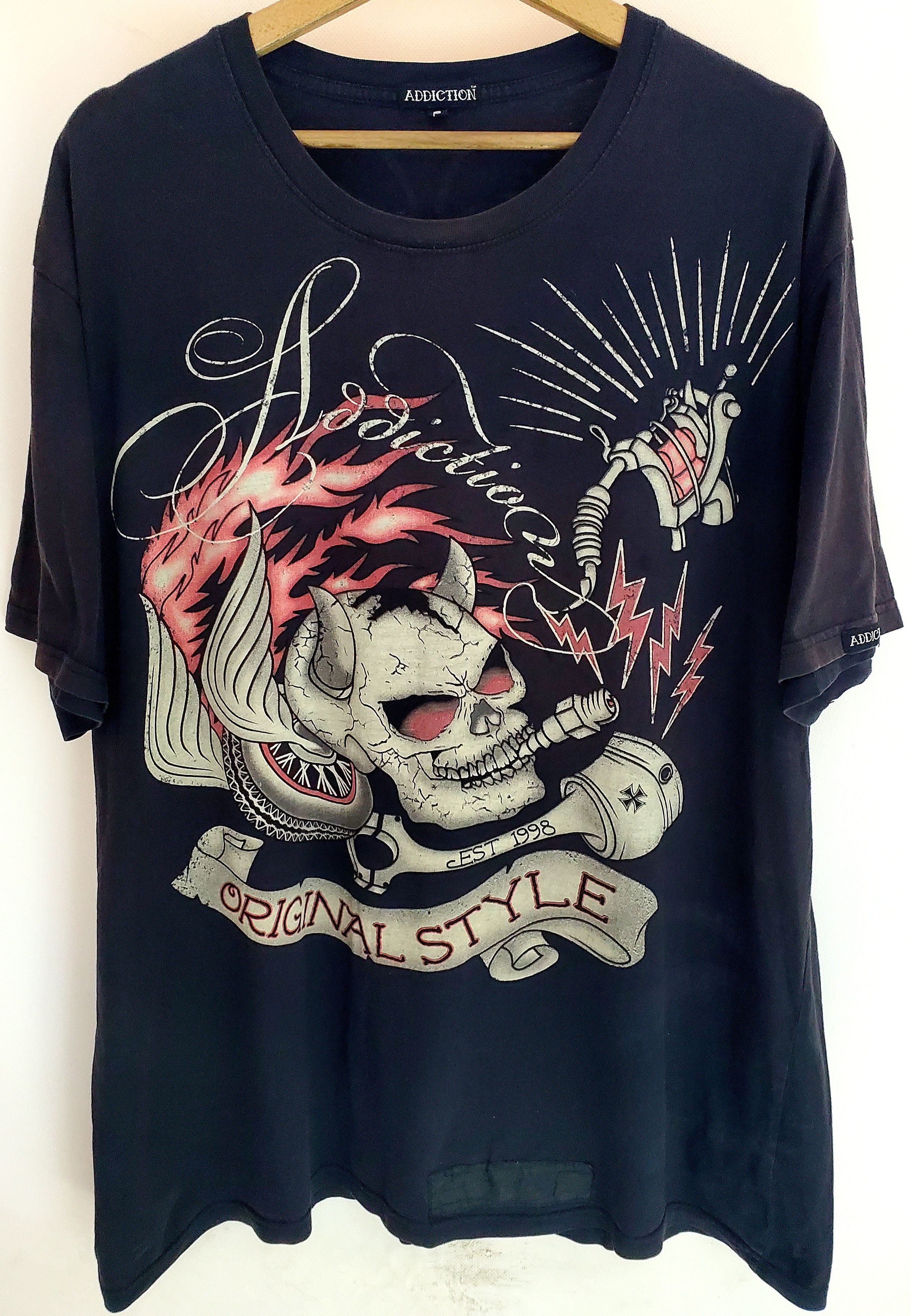 Harley Davidson ADDICTION T-SHIRT MOTORCYCLE CLOTHING BIKER SKULL 2Xl Size US XXL / EU 58 / 5 - 1 Thumbnail