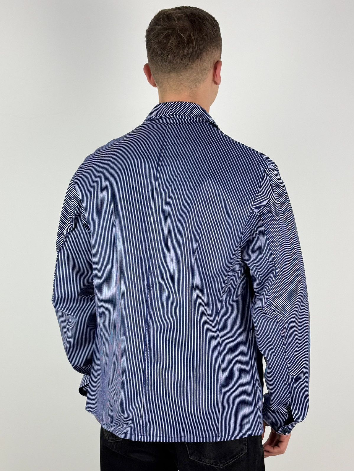 Vintage 80’s Vintage Fischer French Chore Striped Work Jacket Size US L / EU 52-54 / 3 - 2 Thumbnail