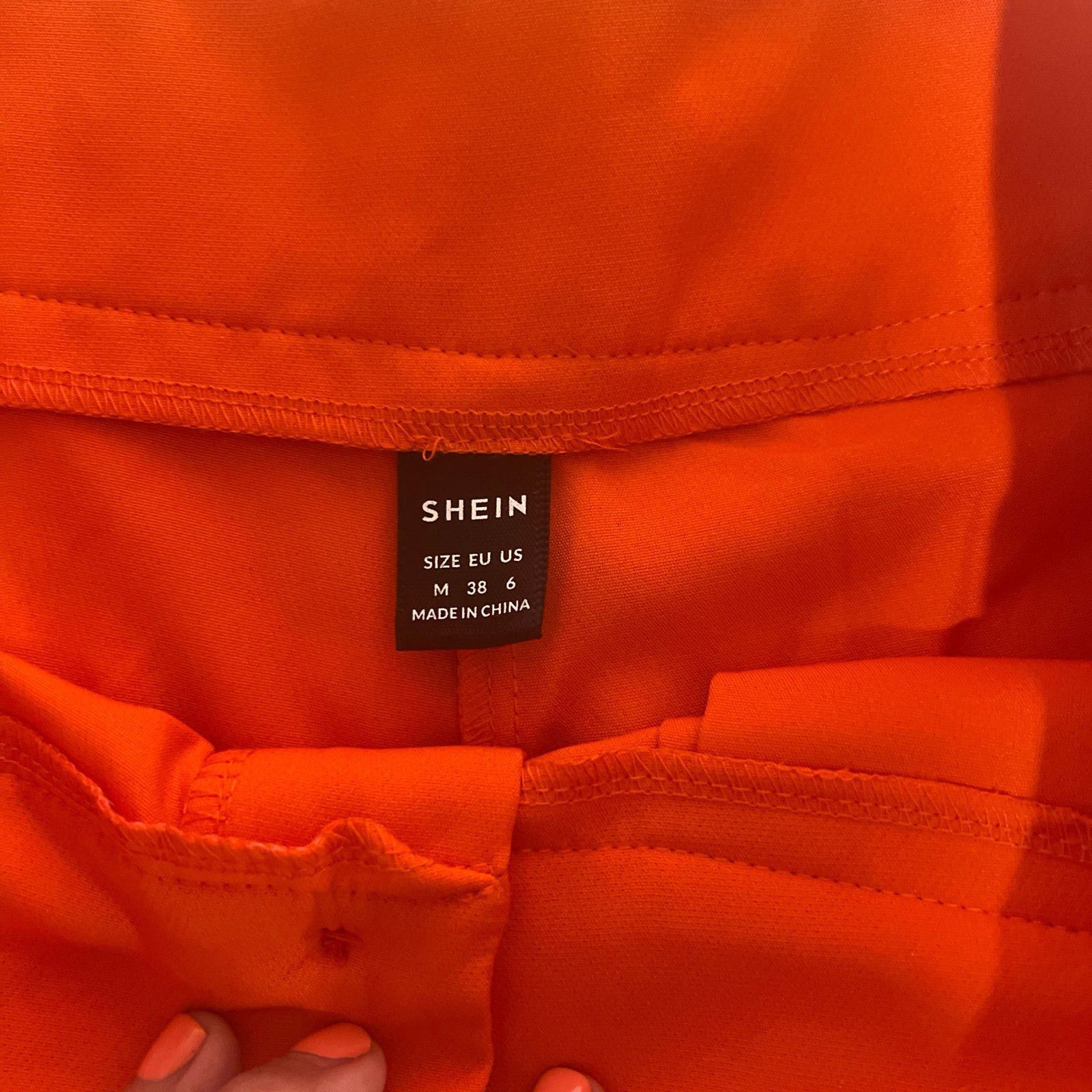 Shein Orange high waisted shorts Size 32" / US 10 / IT 46 - 2 Thumbnail