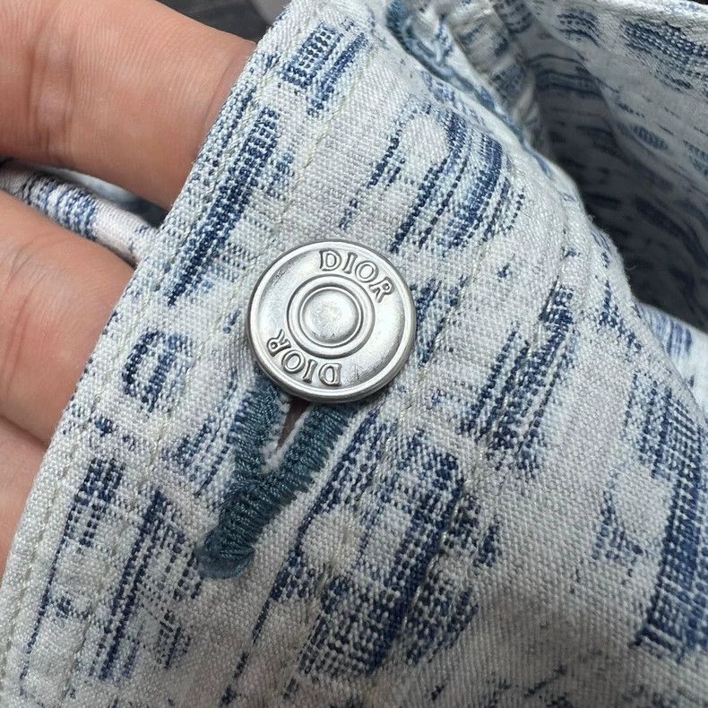 Dior DIOR Logo Long Sleeve Denim Shirt Jacket-2506 Size US M / EU 48-50 / 2 - 5 Thumbnail