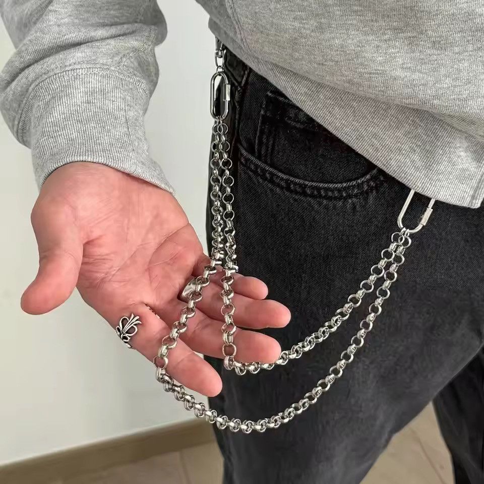 Jewelry Multilayer Biker Chain Wallet Chain Size ONE SIZE - 3 Thumbnail