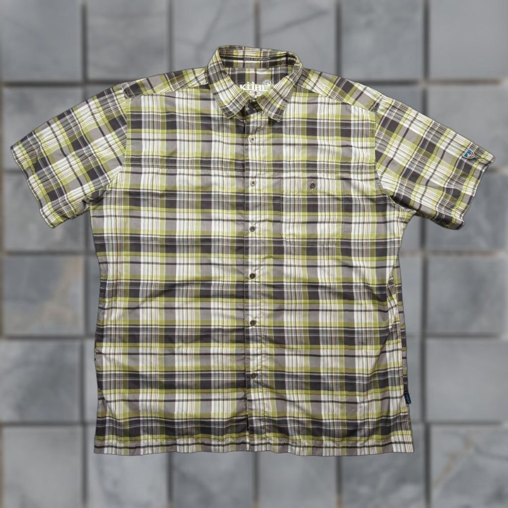 Vintage Kuhl Shirt Mens XL Button Down Short Sleeve Lightweight Plaid Outdoors Ionik Size US XL / EU 56 / 4 - 1 Thumbnail