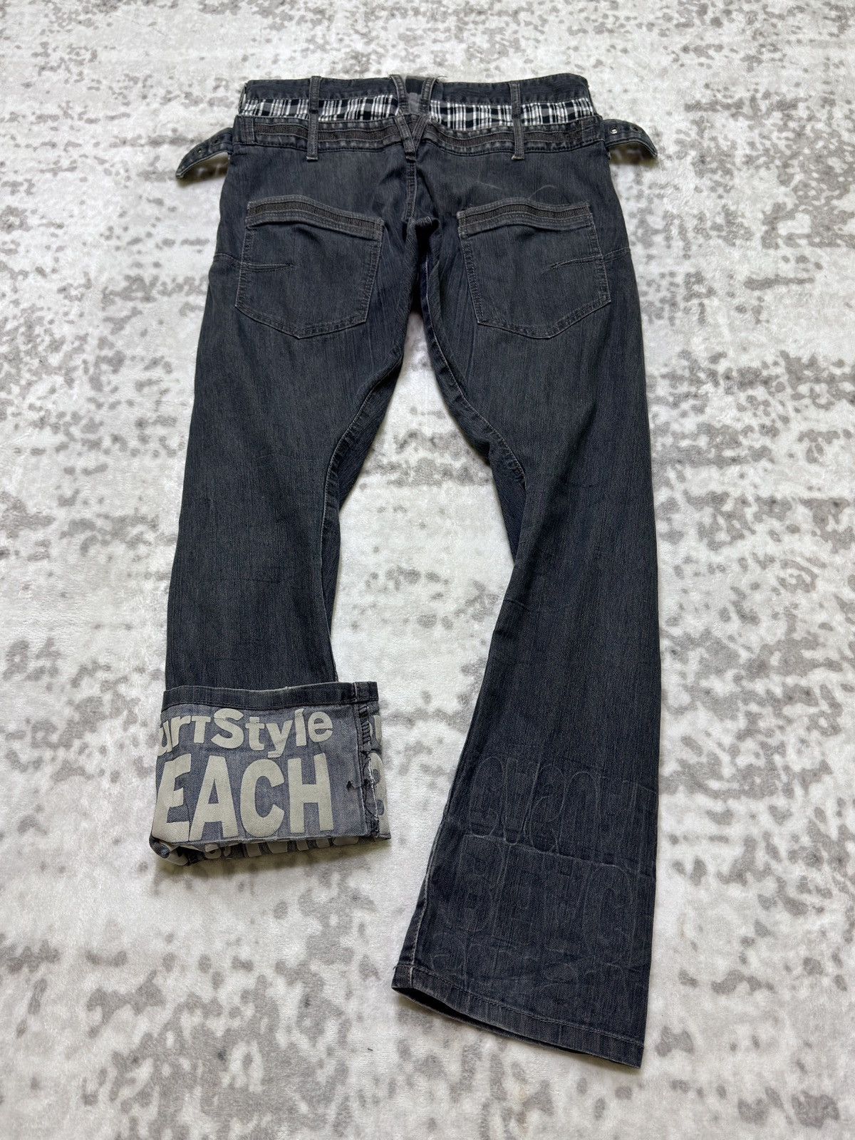 Hysteric Glamour Y2K Bondage Double Waist Buckle Strap Zipper Punk Pants Size US 30 / EU 46 - 2 Thumbnail