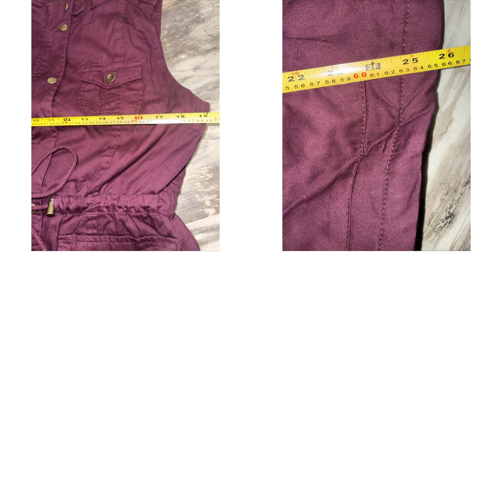 Vintage VINTAGE C’esttoi Vest Woman L Maroon Faux Fur Lined Canvas Zip Snap Pockets Adjustable Cinched Waist Sleeveless Outdoor Chic Casual Women's Vest Size L / US 10 / IT 46 - 8 Thumbnail