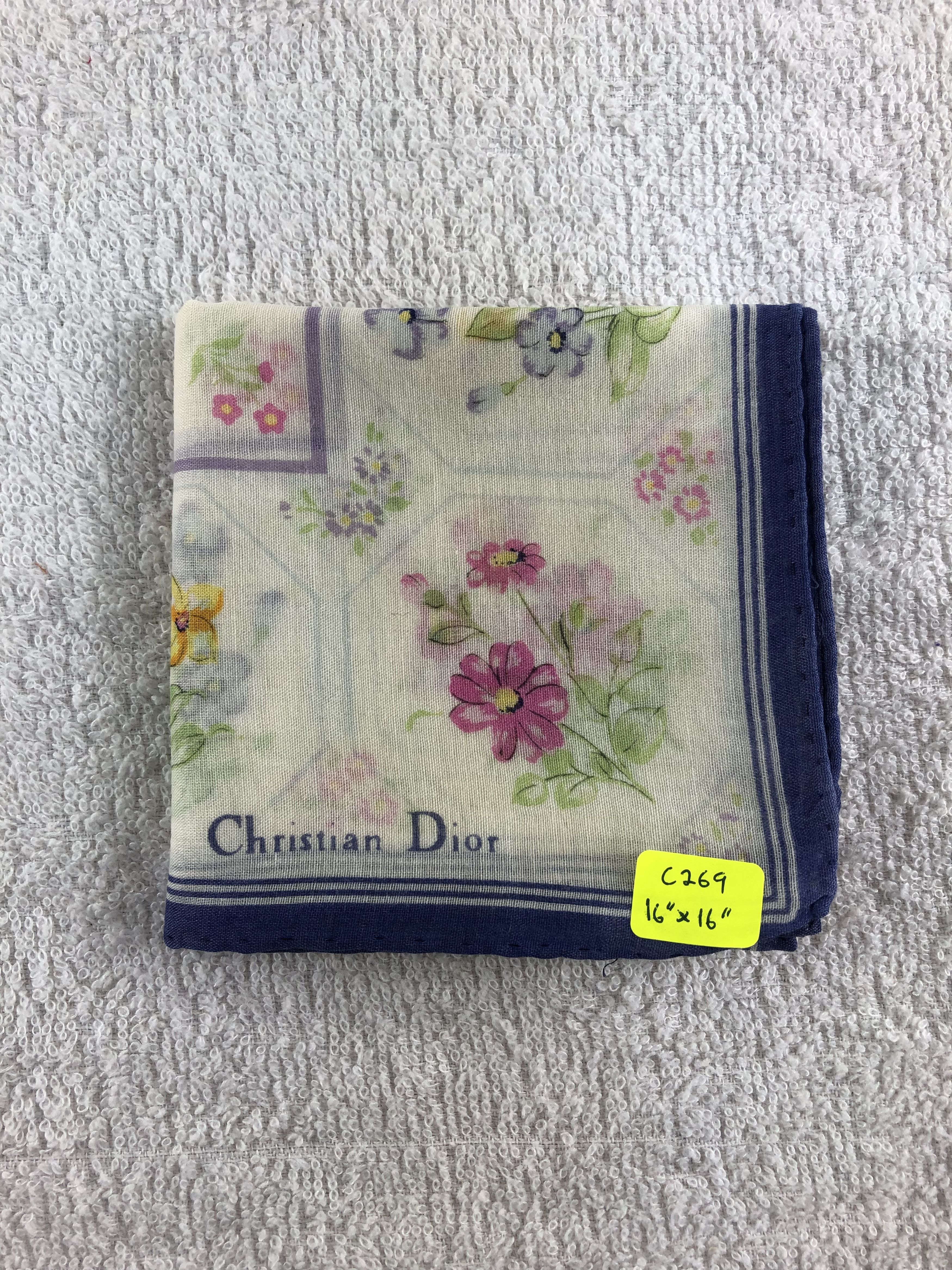 Vintage Christian Dior Handkerchief / Bandana / Neckerchief C269 Size ONE SIZE - 7 Thumbnail