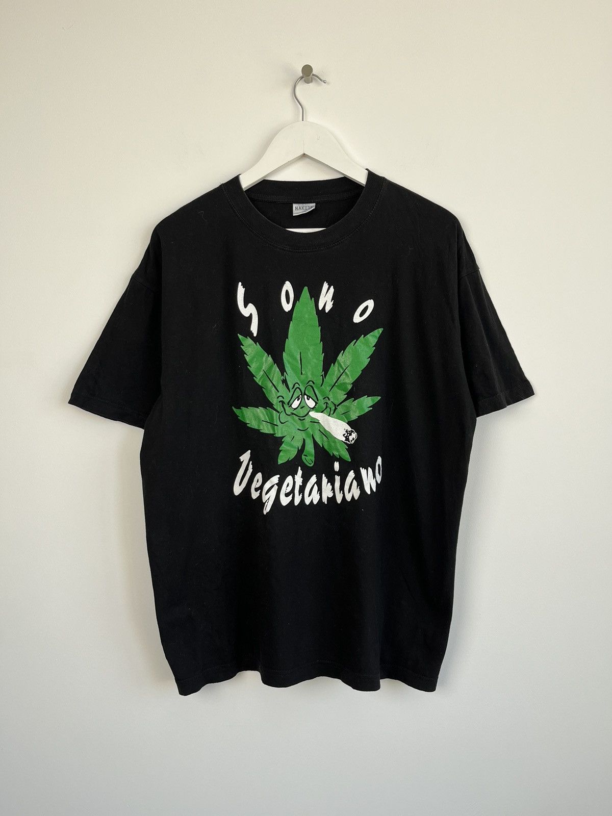 Vintage Vintage Soho Vegetariano Weed Tee Size US L / EU 52-54 / 3 - 1 Thumbnail