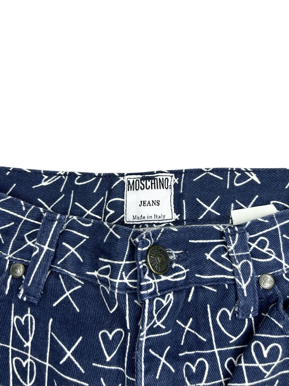 Moschino 90s Tic Tac Toe Trousers Size 27" / US 4 / IT 40 - 4 Thumbnail