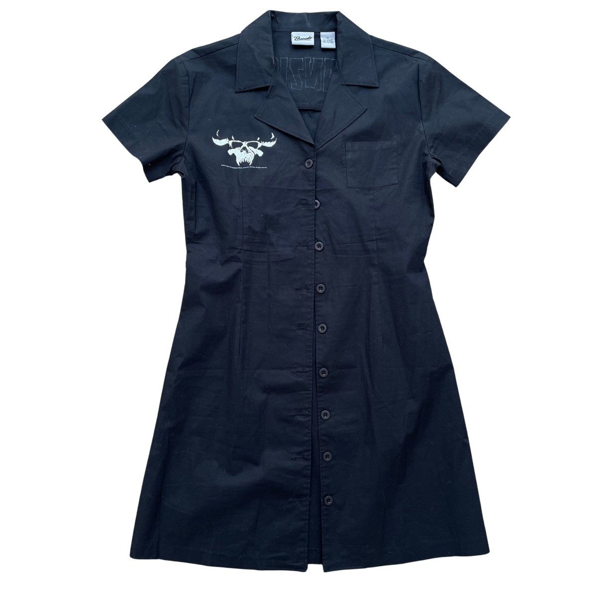Band Tees × Bravado × Vintage Vintage Glenn Danzig Skull Button Up Work Dress Size Medium Size M / US 6-8 / IT 42-44 - 4 Thumbnail