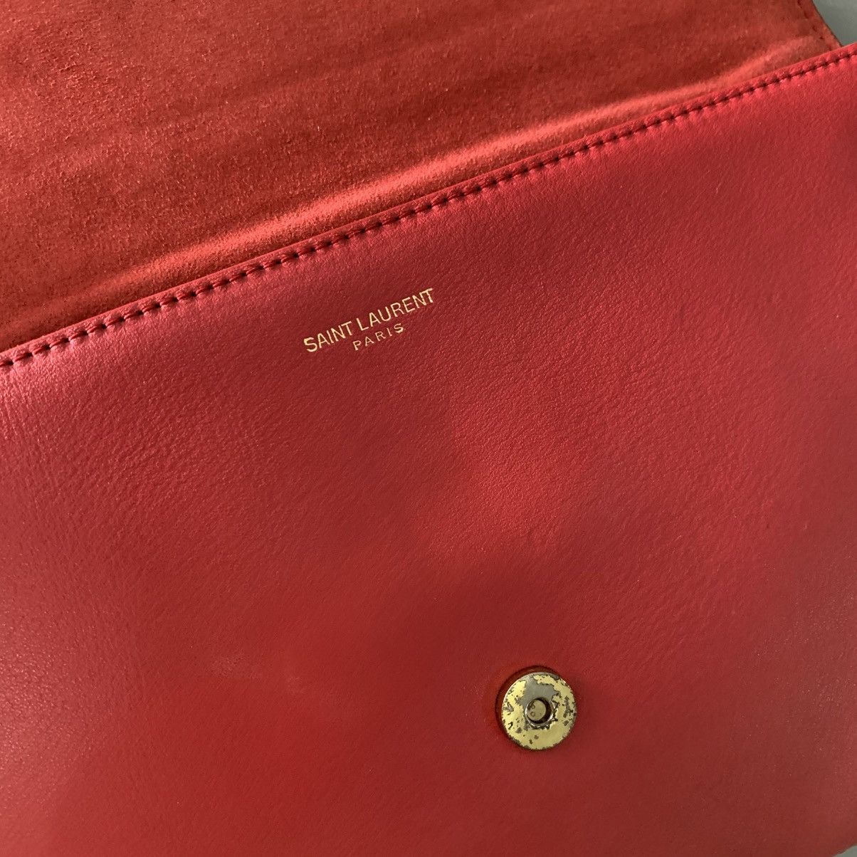Saint Laurent Paris Saint Laurent Red Leather Dinner Bag Size ONE SIZE - 11 Thumbnail