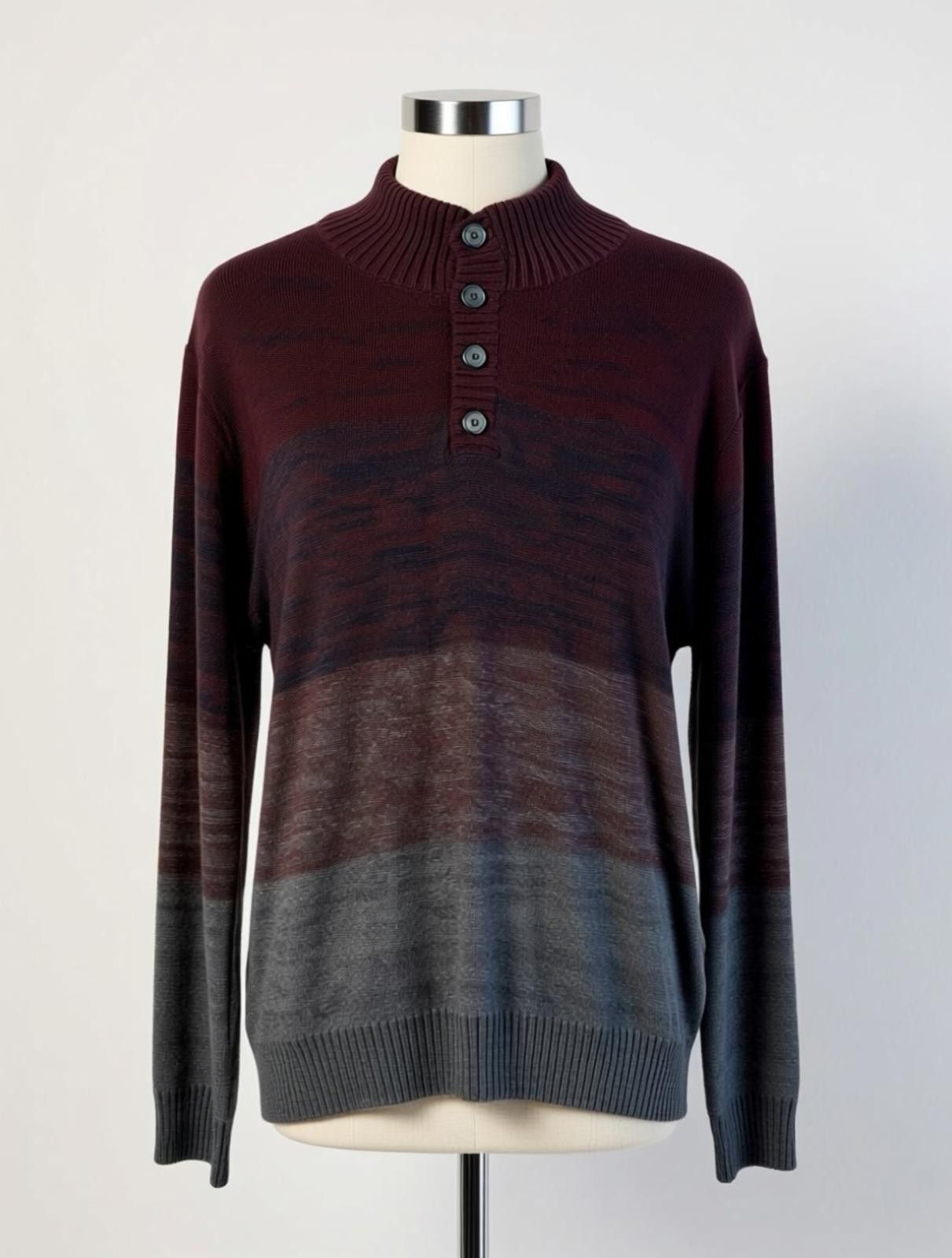 Haggar Haggar Men's Button-Up Gradient Color Sweater Large Size US L / EU 52-54 / 3 - 1 Thumbnail