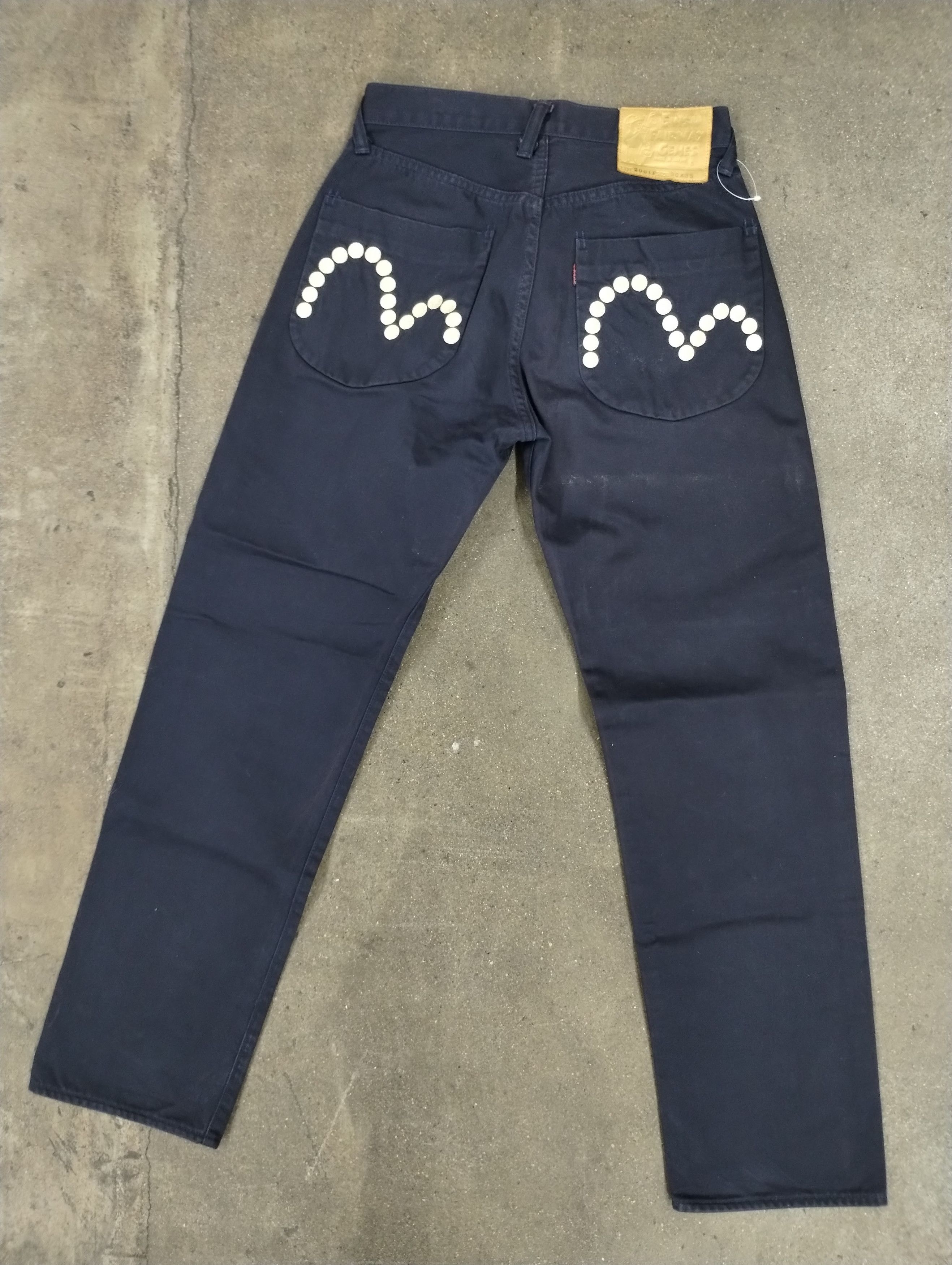 image of Evisu Fairway Genes Chinos in Navy, Men's (Size 29)