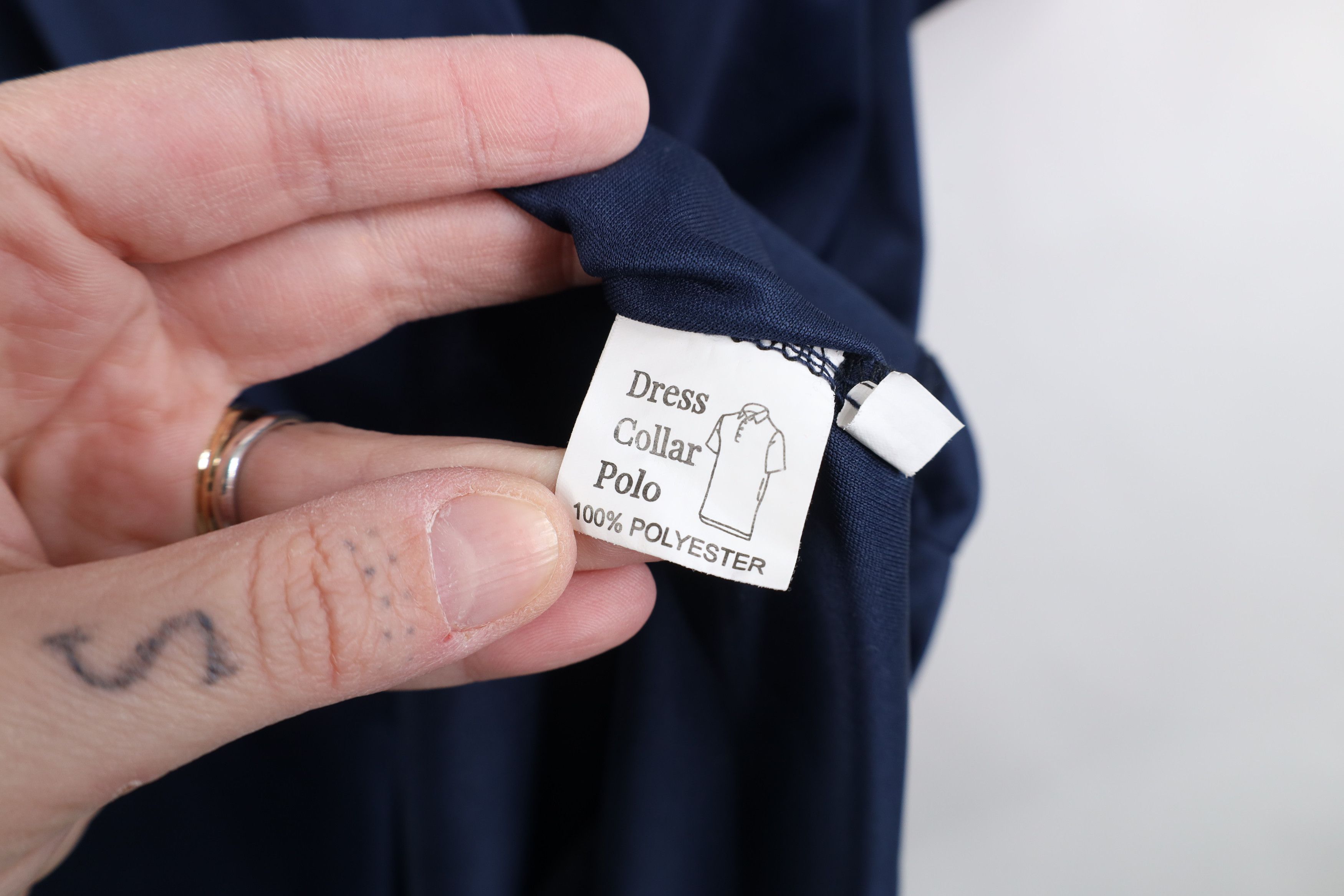 Vintage Collars and Co Performance Knit Golf Polo Shirt Navy Blue Size US XL / EU 56 / 4 - 11 Thumbnail