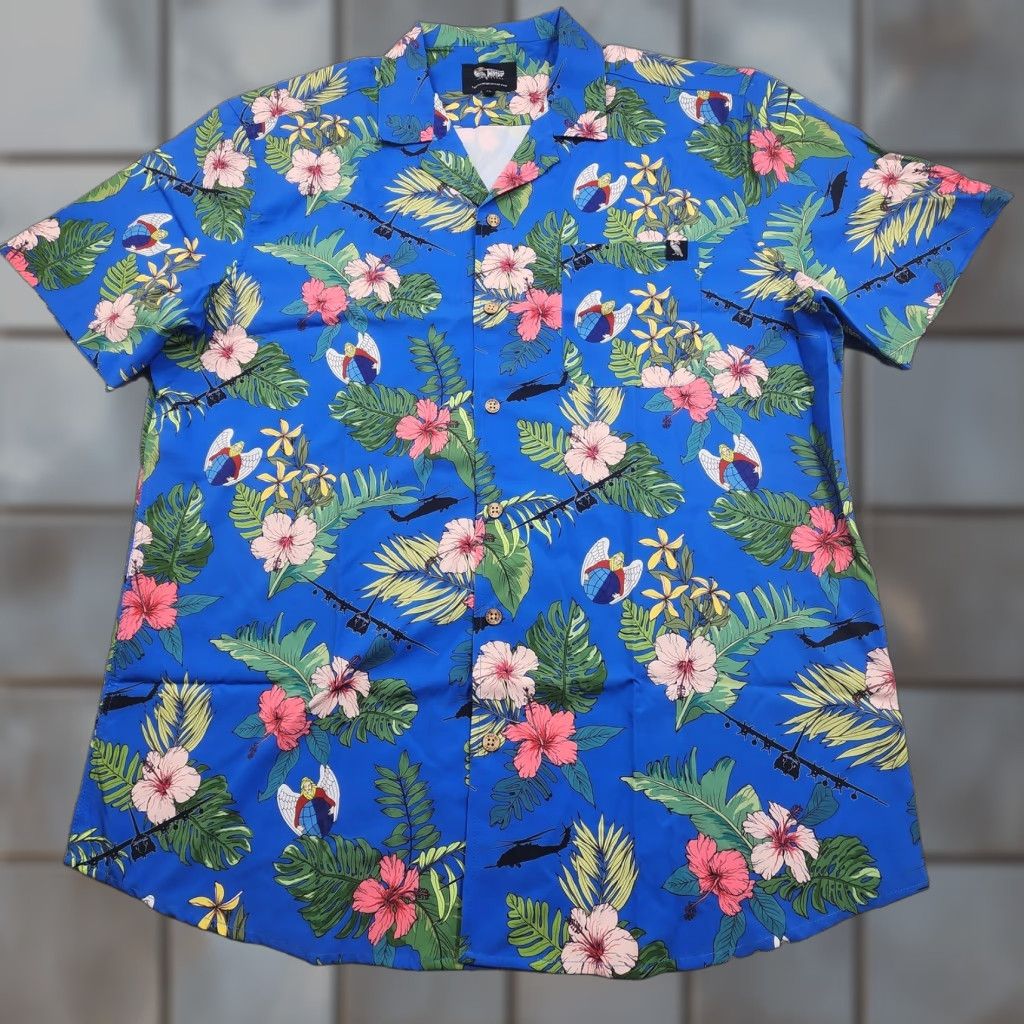 Twisted X Twisted Tucan Shirt Mens XL Blue Hawaiian Button Up Short Sleeve Floral Size US XL / EU 56 / 4 - 1 Thumbnail