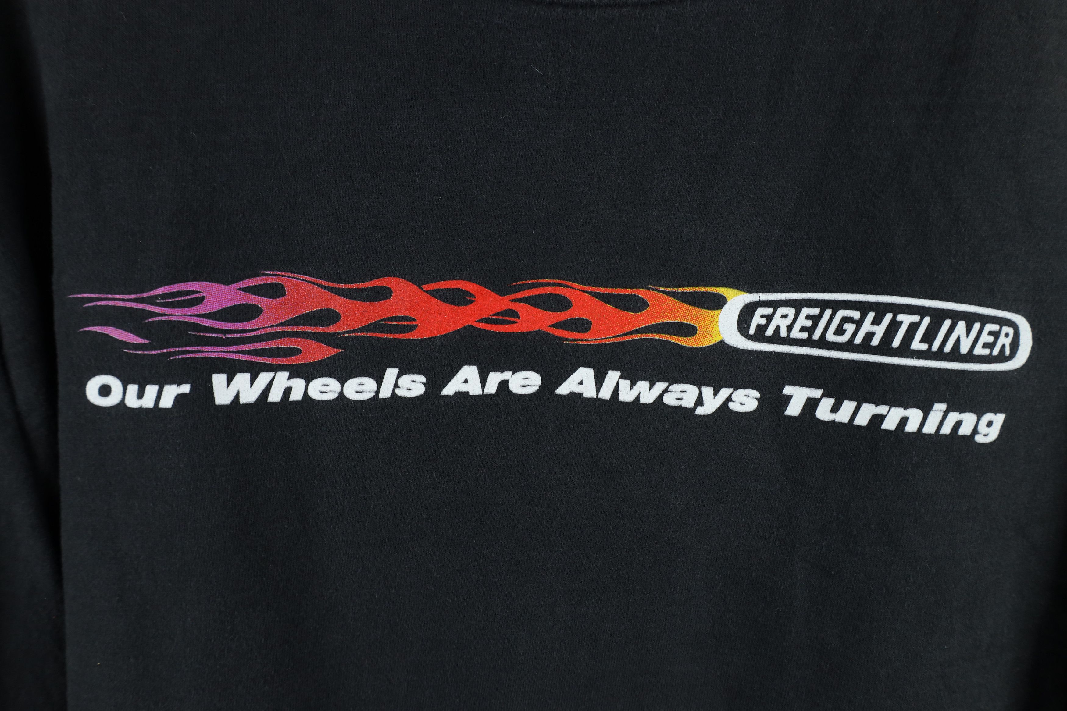 Vintage Vintage 90s Freightliner Fire Flames Long Sleeve T-Shirt Size US XL / EU 56 / 4 - 6 Thumbnail
