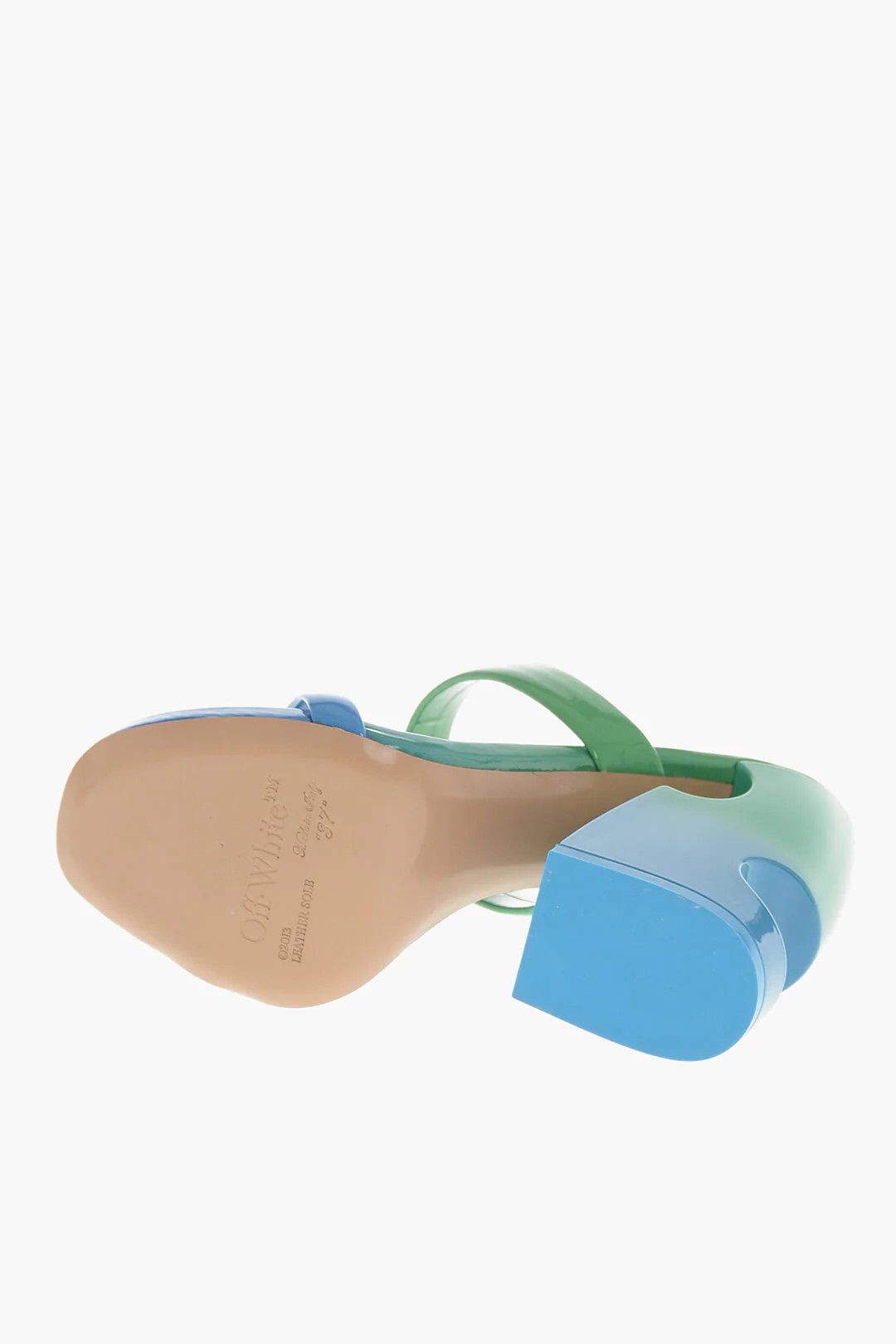 Off-White og1mm0426 Gradient-effect Leather Sandals in Blue & Green Size US 7 / IT 37 - 5 Thumbnail