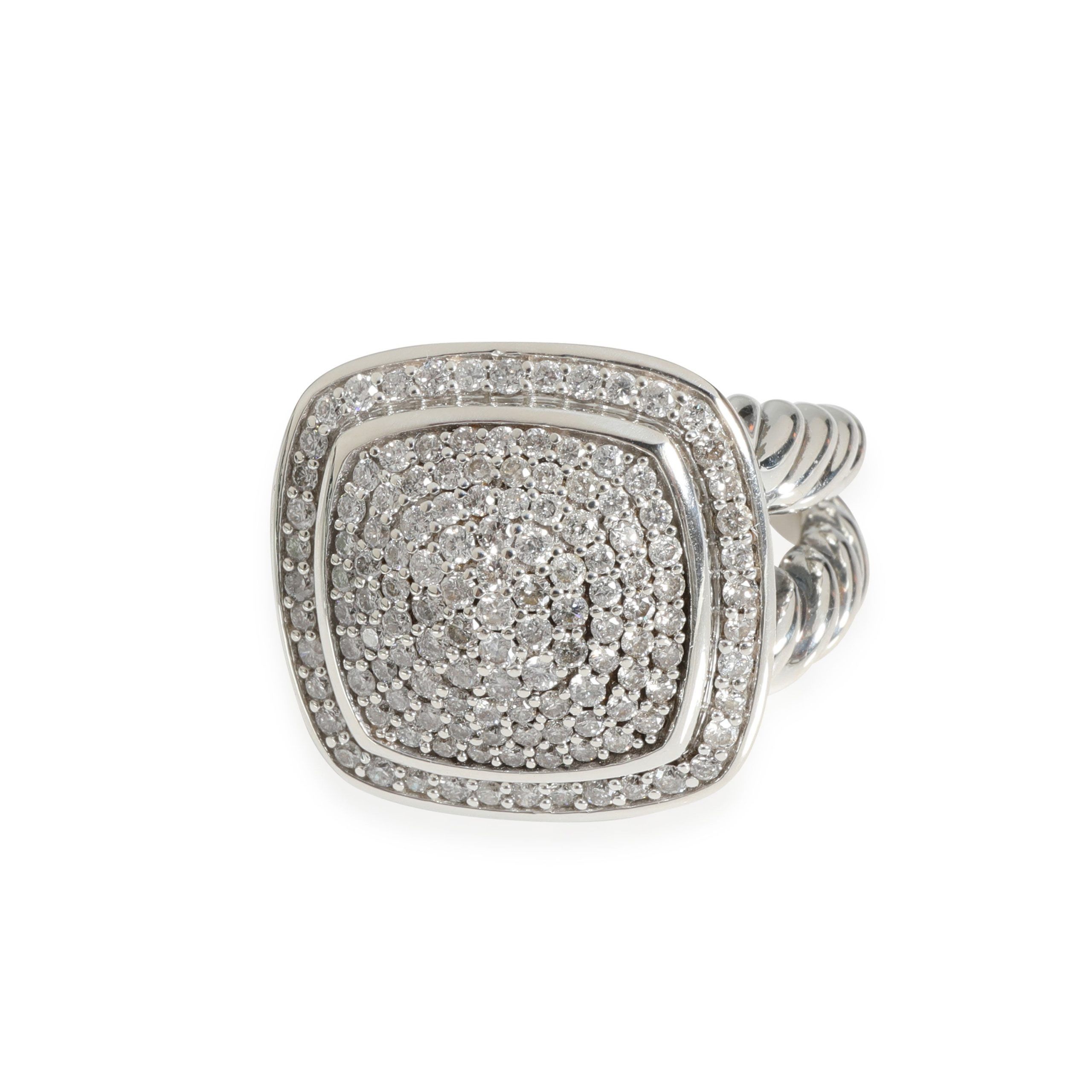 image of David Yurman Albion Diamond Ring In Sterling Silver 0.99 Ctw, Women's