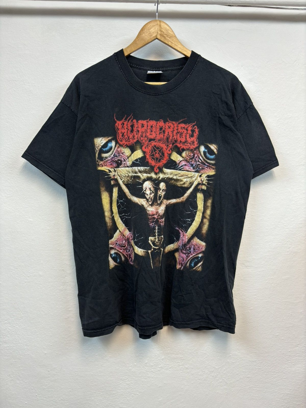 Band Tees × Japanese Brand 💥 VINTAGE DEATH METAL HYPOCRISY 00’S Y2K T-SHIRT Size US XL / EU 56 / 4 - 1 Thumbnail
