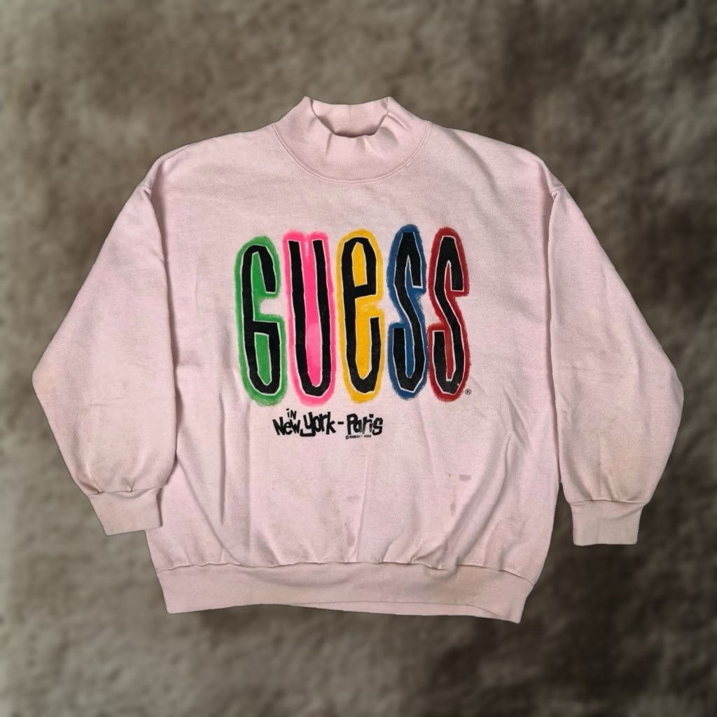 Guess **VINTAGE GUESS USA 90s PINK WOMENS SWEATSHIRT** User: Vintage GUESS USA 90s PINK WOMEN'S SWEATSHIRT Size ONE SIZE - 1 Thumbnail