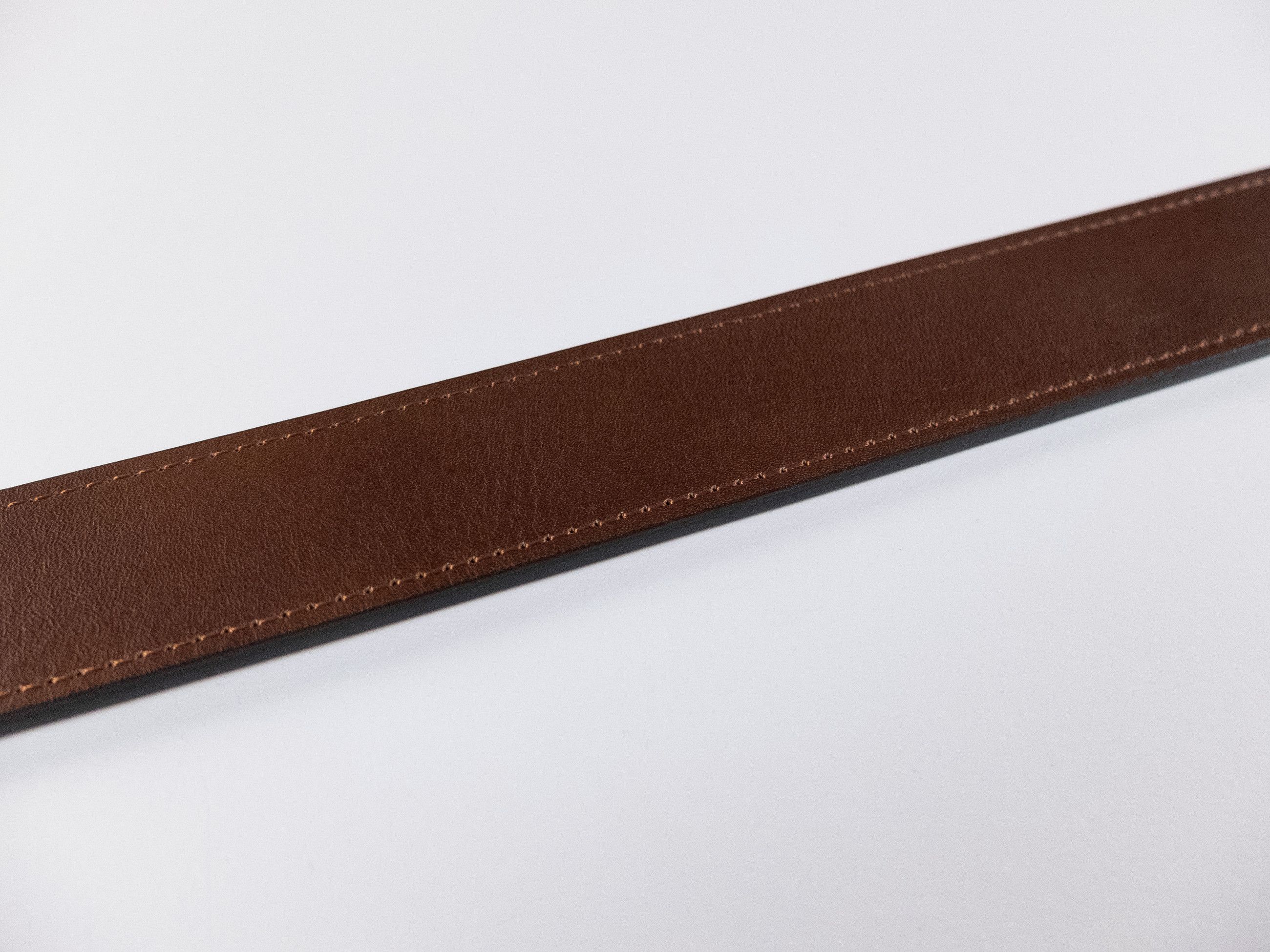 Berluti BERLUTI brown contrast stitch classic leather belt 90 Size 36 - 9 Thumbnail