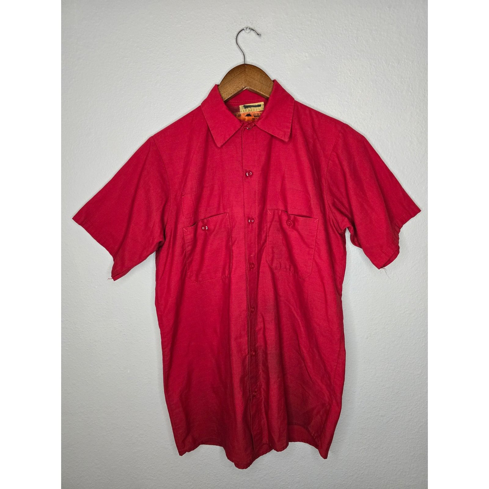 Vintage Vintage Red Kap Button Down L Red Workwear Pocket Shirt Size US L / EU 52-54 / 3 - 1 Thumbnail