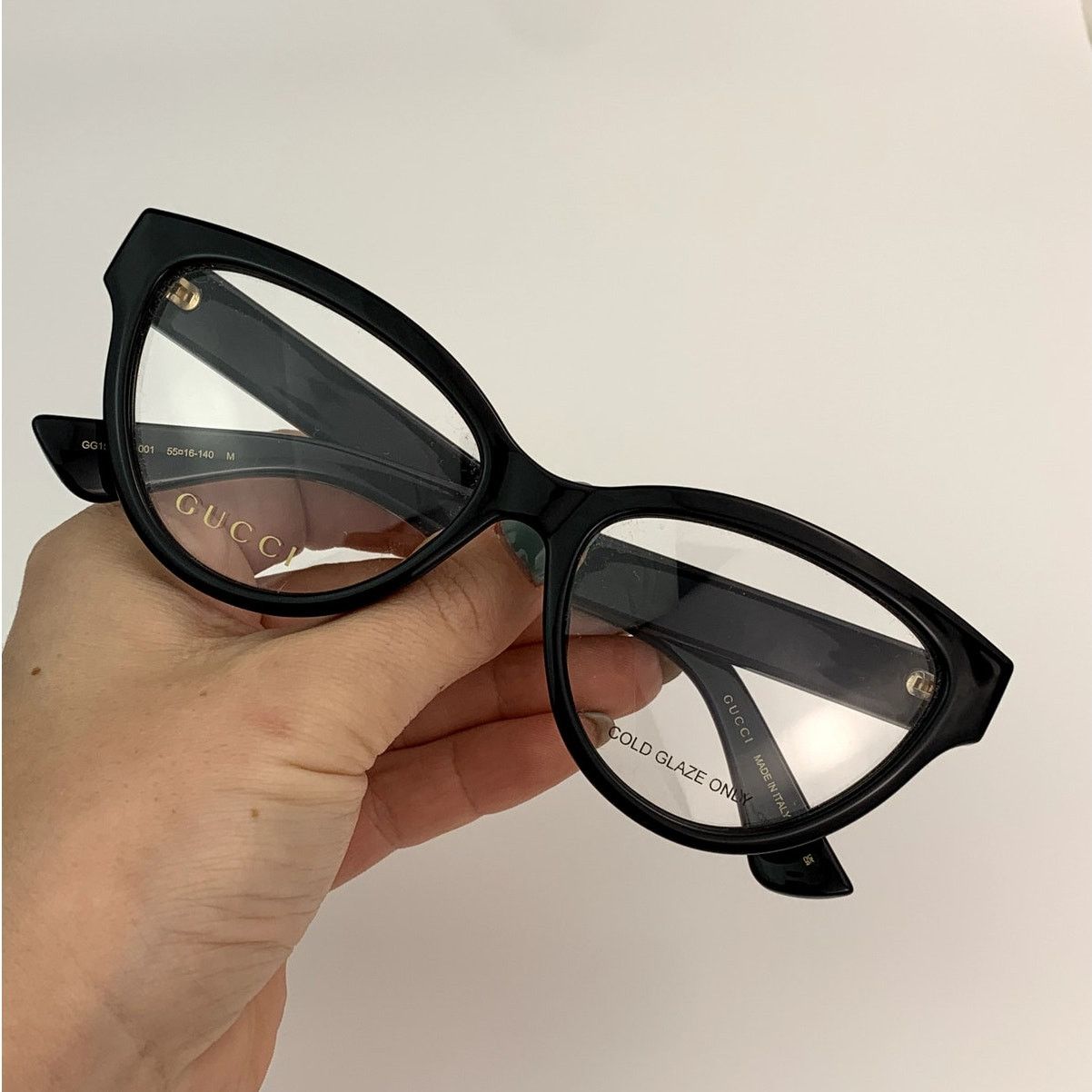 Gucci NEW Gucci GG1581O 001 Black Transparent Women Authentic Size ONE SIZE - 9 Thumbnail