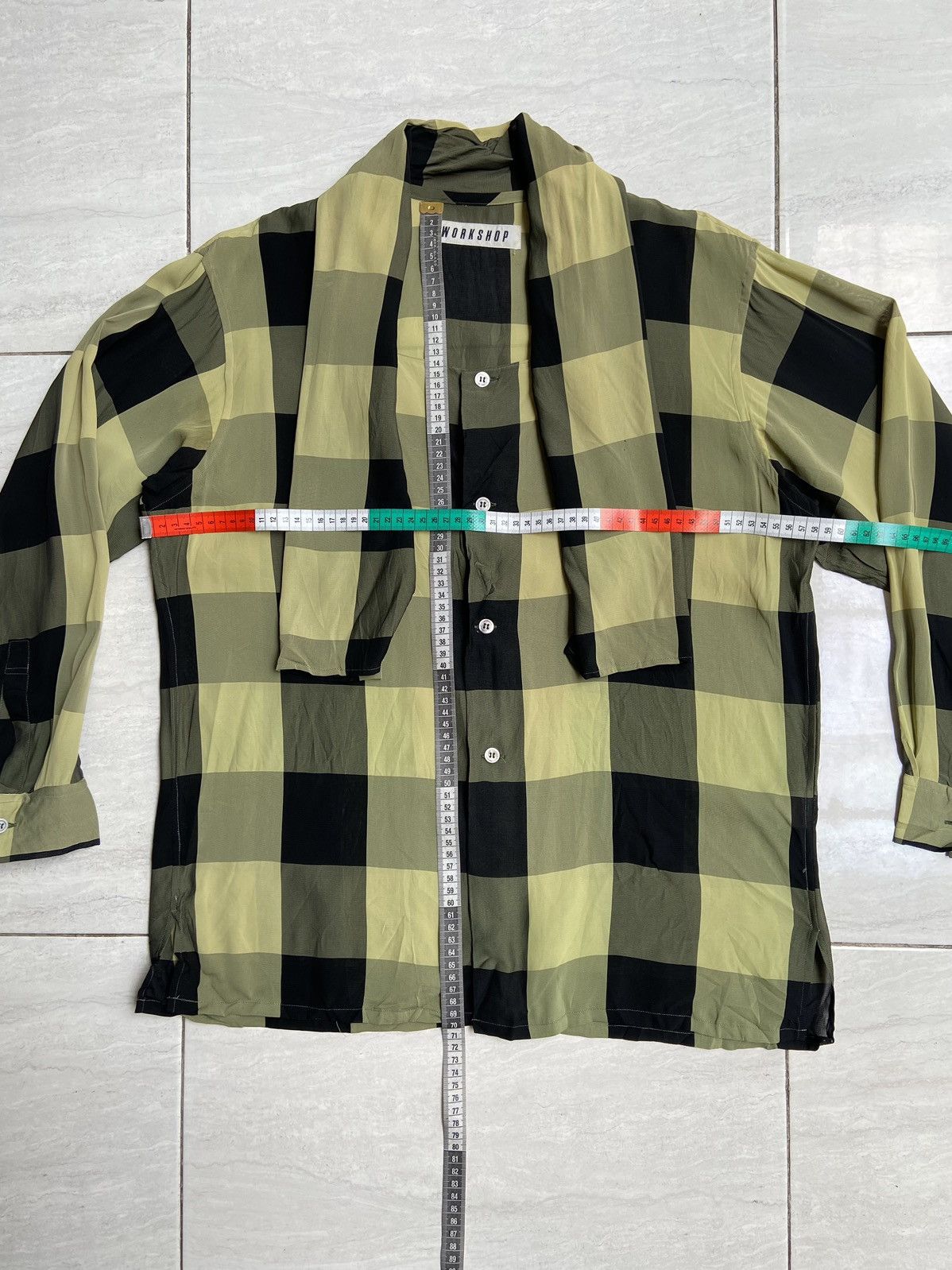 Designer × Japanese Brand × Yohji Yamamoto WORKSHOP Plaid Shirt Size US L / EU 52-54 / 3 - 2 Thumbnail