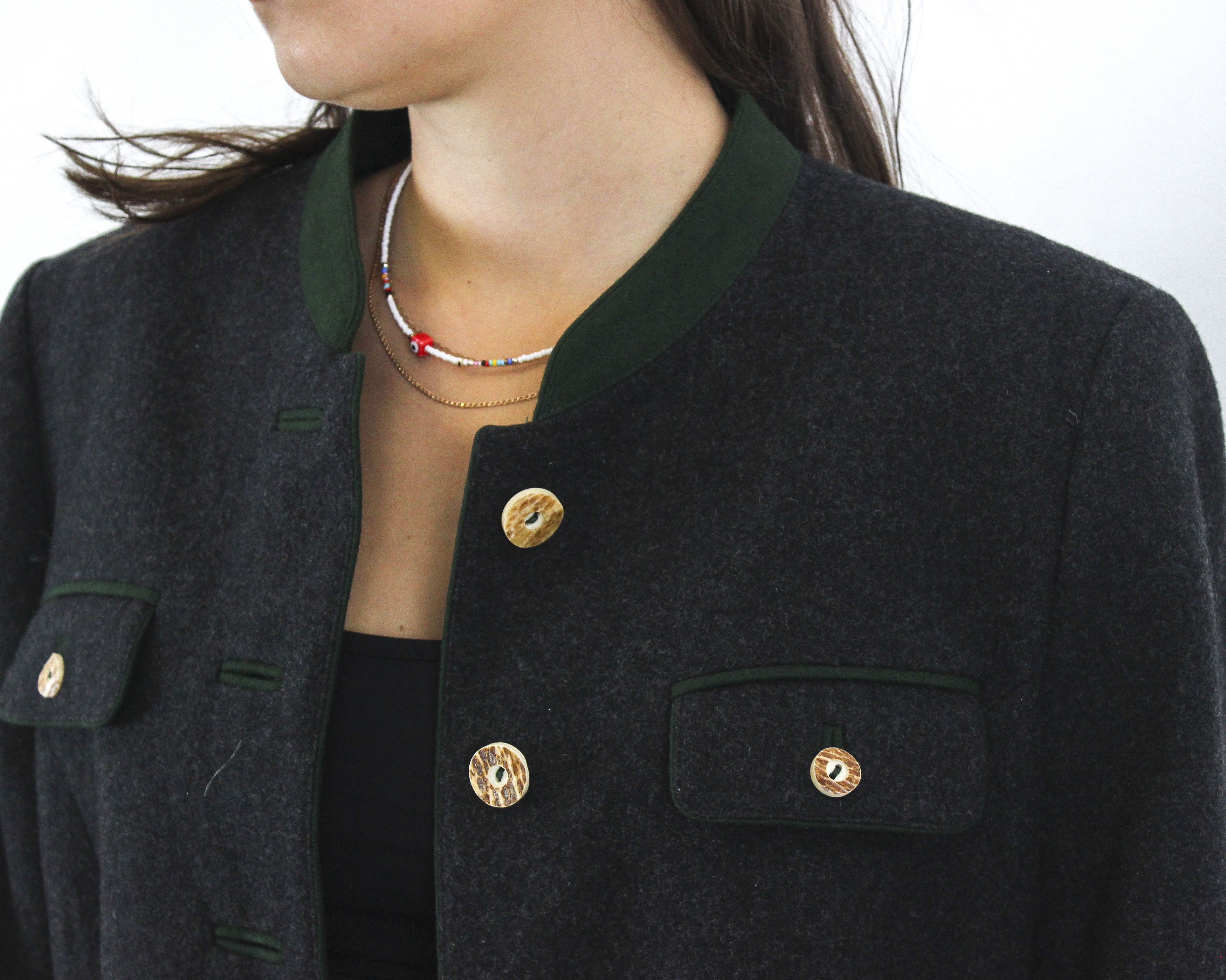 Other × Vintage K&K Kaiserjager Wool Trachten Women L EU 42 Blazer Jacket Size L / US 10 / IT 46 - 4 Thumbnail