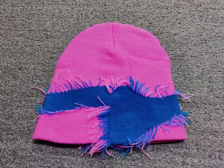 Japanese Brand Distressed Thread No Cuff Skull Cap Knit Beanie Hat Size ONE SIZE - 2 Thumbnail