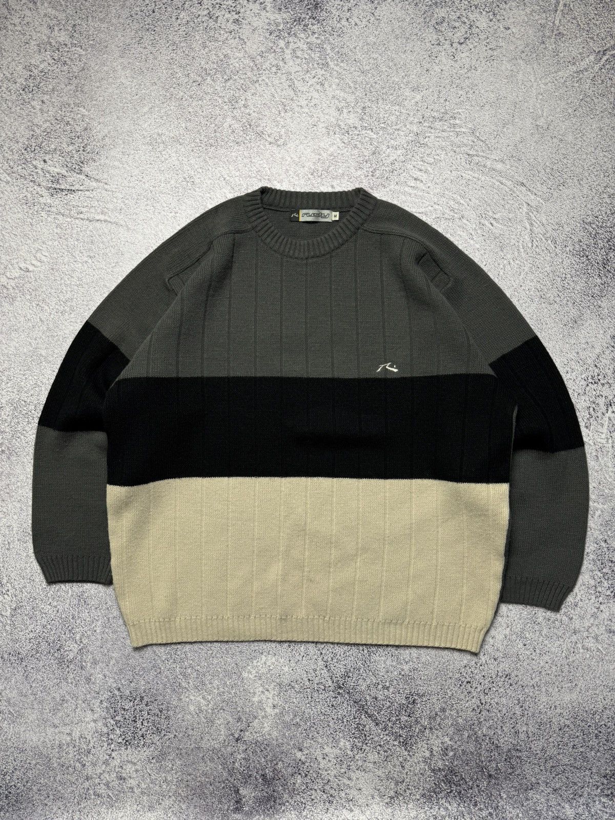 Vintage 90s Rusty Sweater Surf Knit Australian Skate Rare