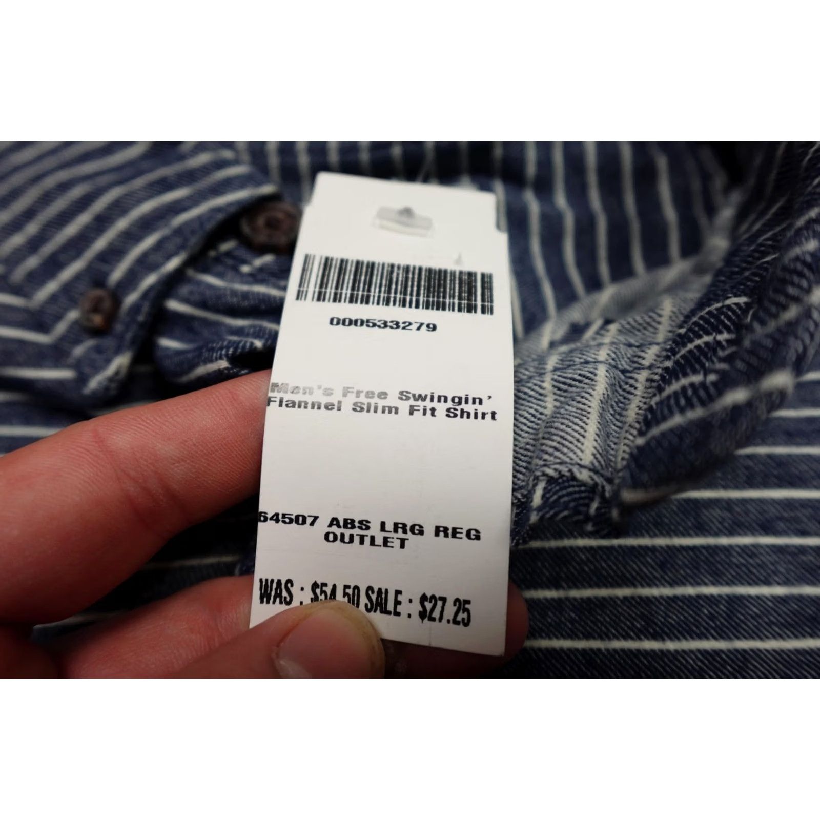 Duluth Trading Company Duluth Trading Free Swingin' Flannel Shirt Mens L Blue Slim Striped Button Up Size US L / EU 52-54 / 3 - 2 Thumbnail