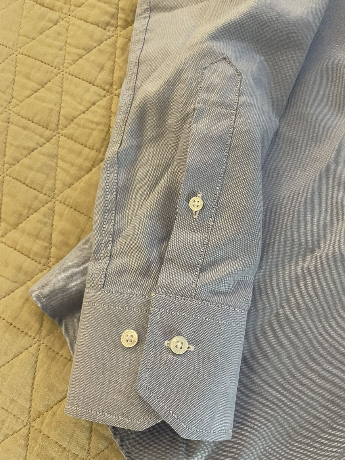 Carolina Herrera Spread Collar Monogram Dress Shirt Size US L / EU 52-54 / 3 - 4 Thumbnail