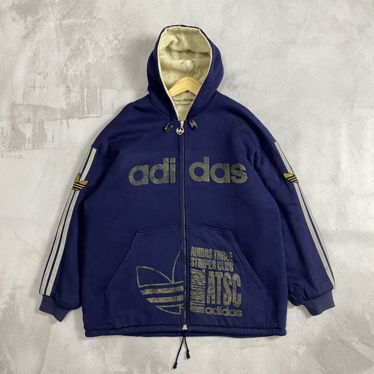 Adidas Vintage 90’s Hiphop Adidas Ziphoodie Size US M / EU 48-50 / 2 - 1 Thumbnail