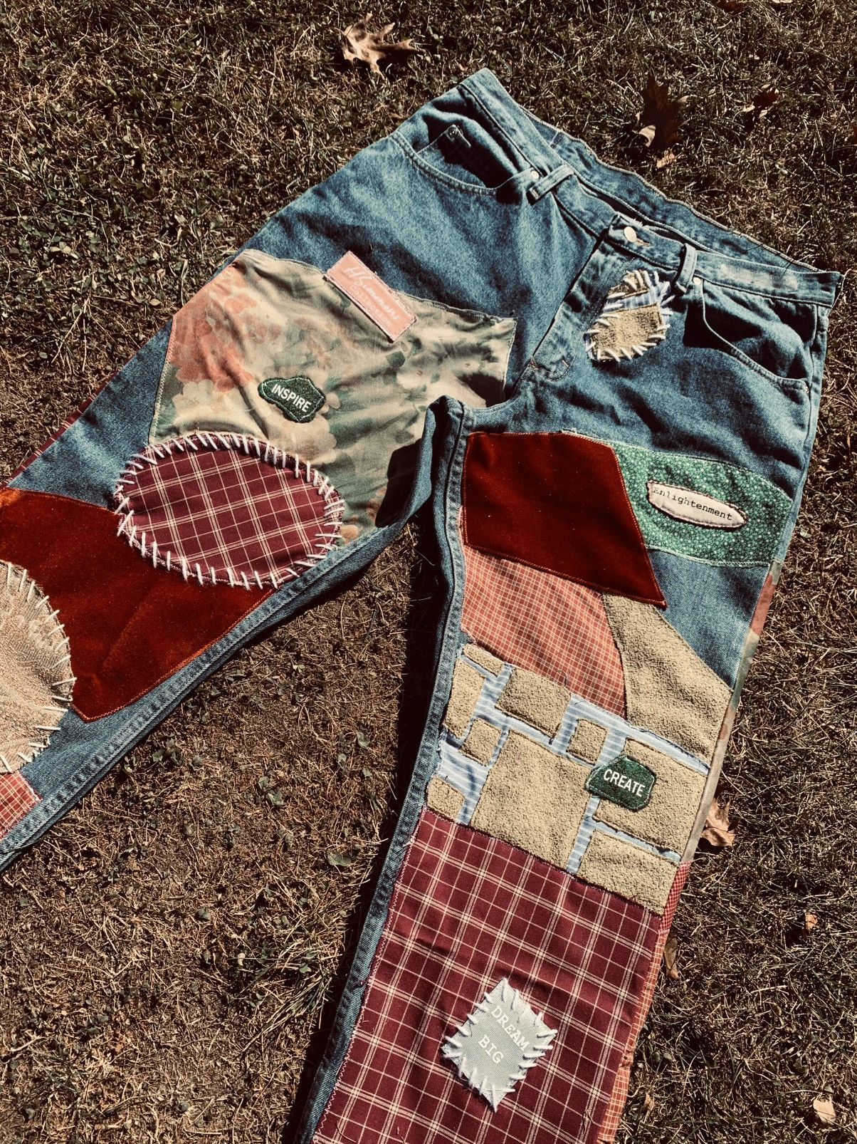 Designer × Handmade The H.Simmons | Hillbilly Patchwork denim | Custom 1 of 1 Size US 36 / EU 52 - 1 Thumbnail