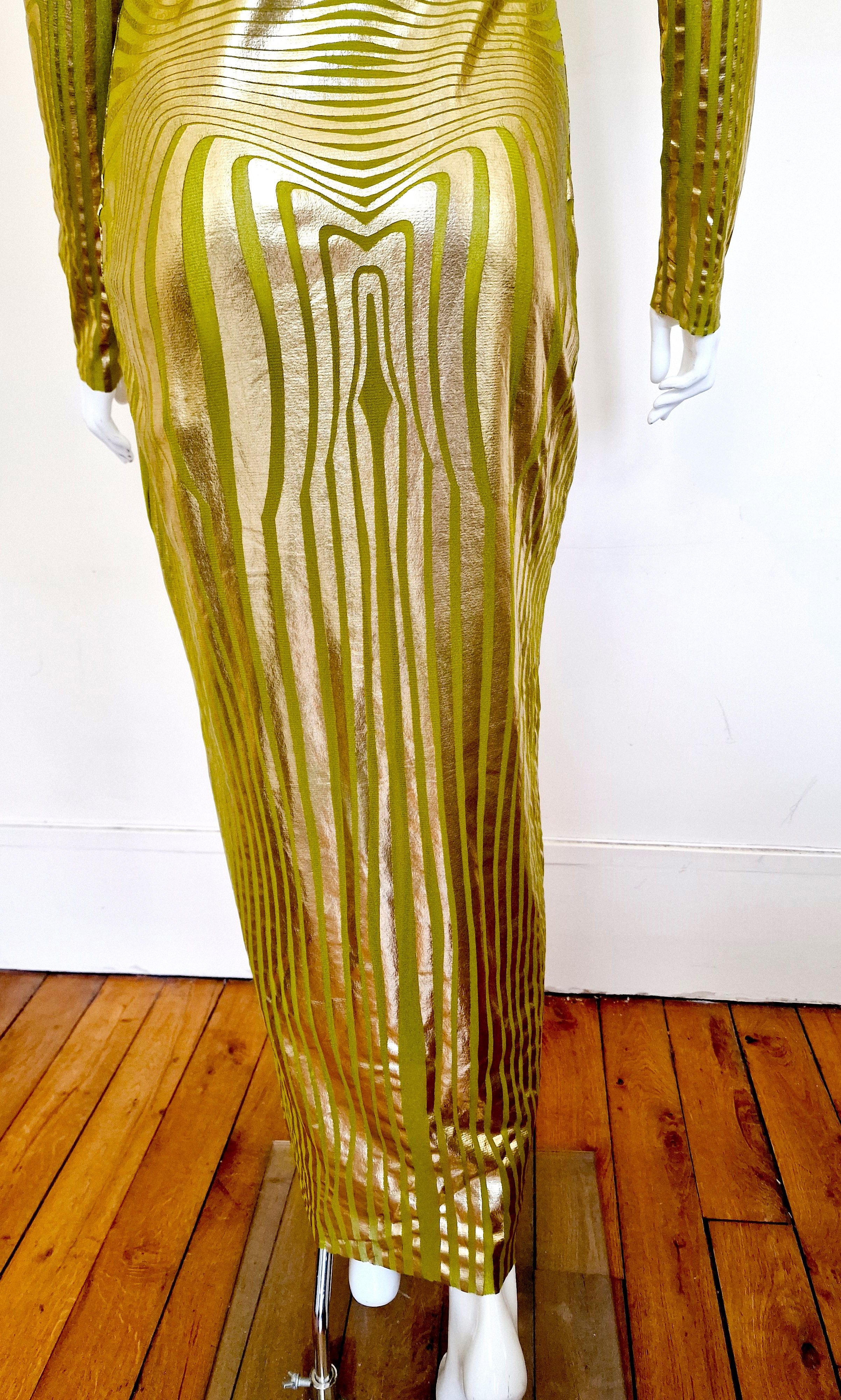 Jean Paul Gaultier Jean Paul Gaultier S/S 1996 Optical Illusion Mesh Dress Size L / US 10 / IT 46 - 7 Thumbnail