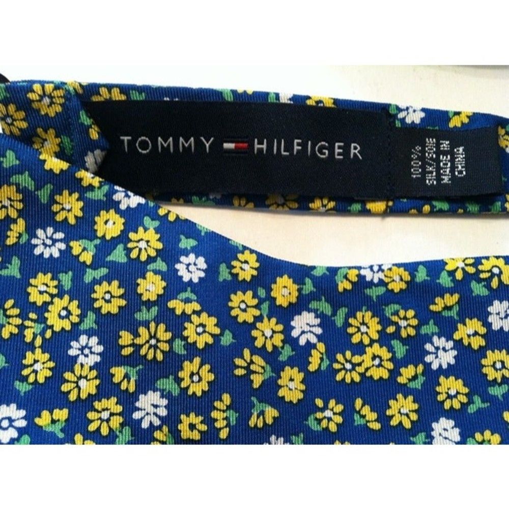Tommy Hilfiger TOMMY HILFIGER MULTICOLOR 100%SILK BOW TIE Size ONE SIZE - 4 Thumbnail