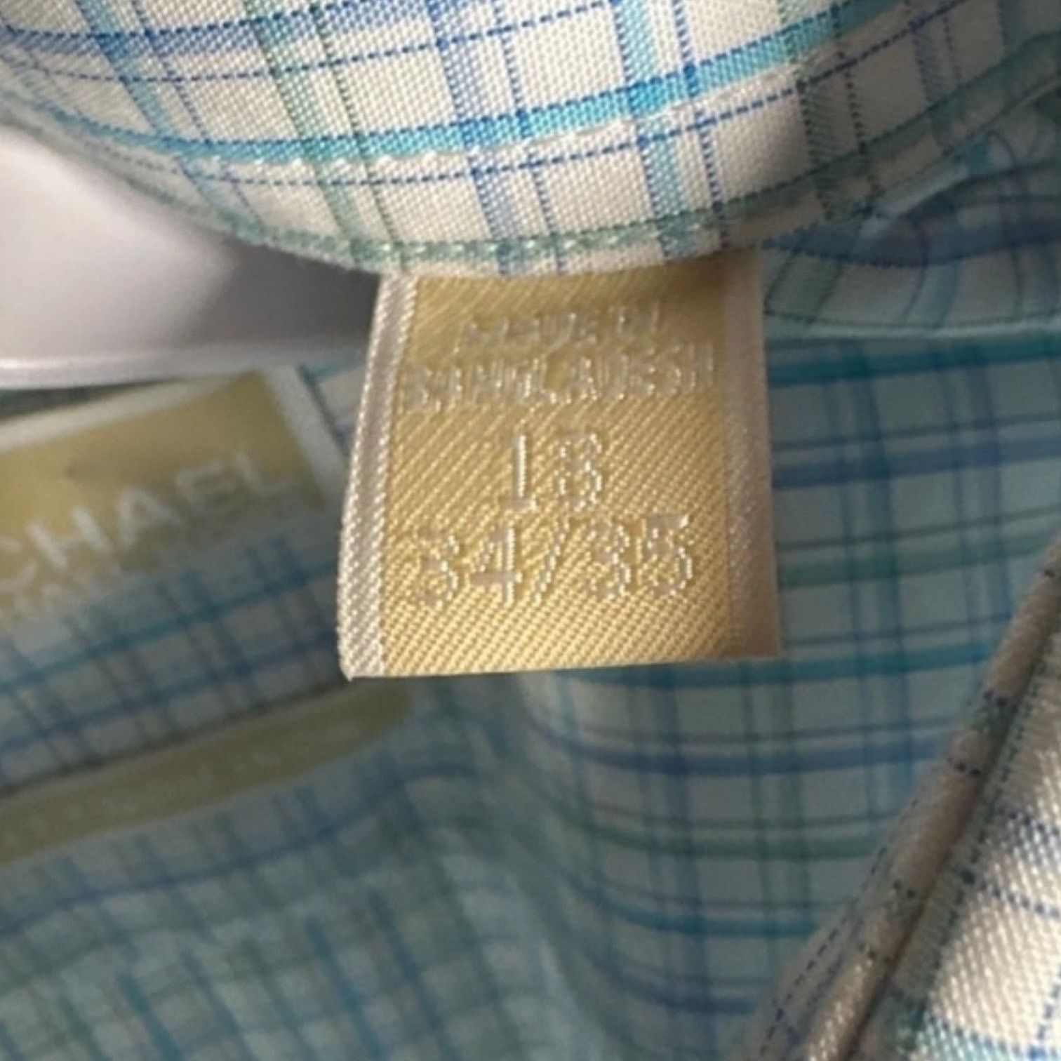 Michael Kors Michael Kors Mens Blue Plaid Dress Shirt Size XXL Size US XXL / EU 58 / 5 - 3 Thumbnail