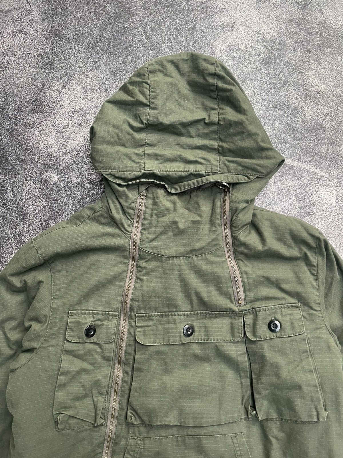 Japanese Brand Kriff Mayer Hinoko Anorak Asymetrical Zipper Military Jacket Size US L / EU 52-54 / 3 - 7 Thumbnail