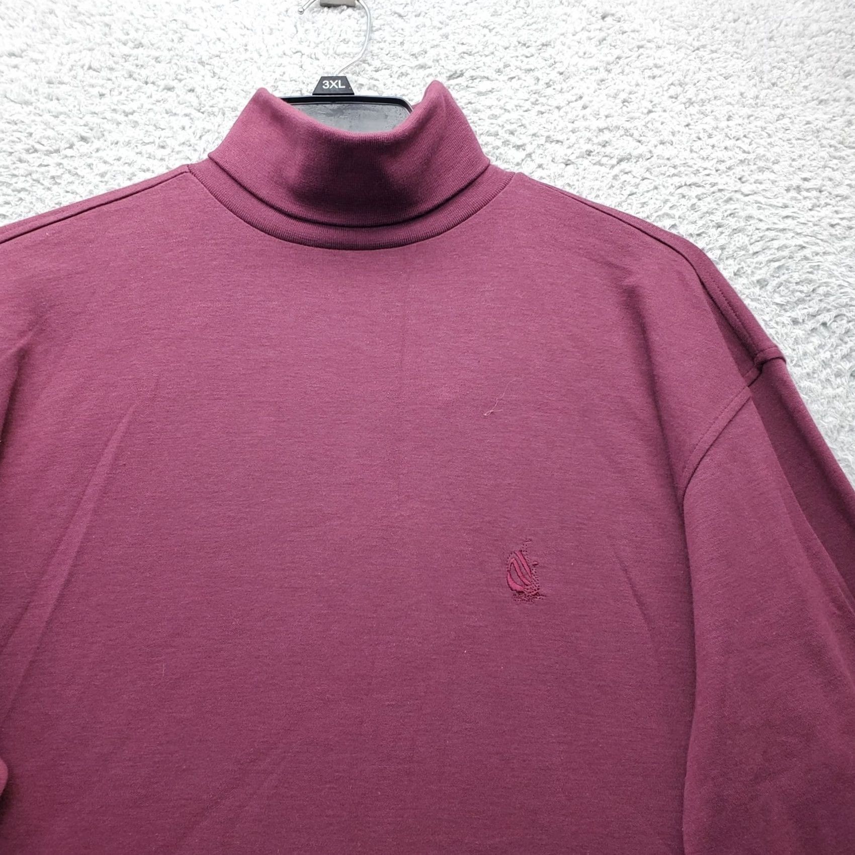 Nautica Nautica Shirt Mens M Burgundy Embroidered Logo Turtle Neck Pullover Size US M / EU 48-50 / 2 - 7 Thumbnail