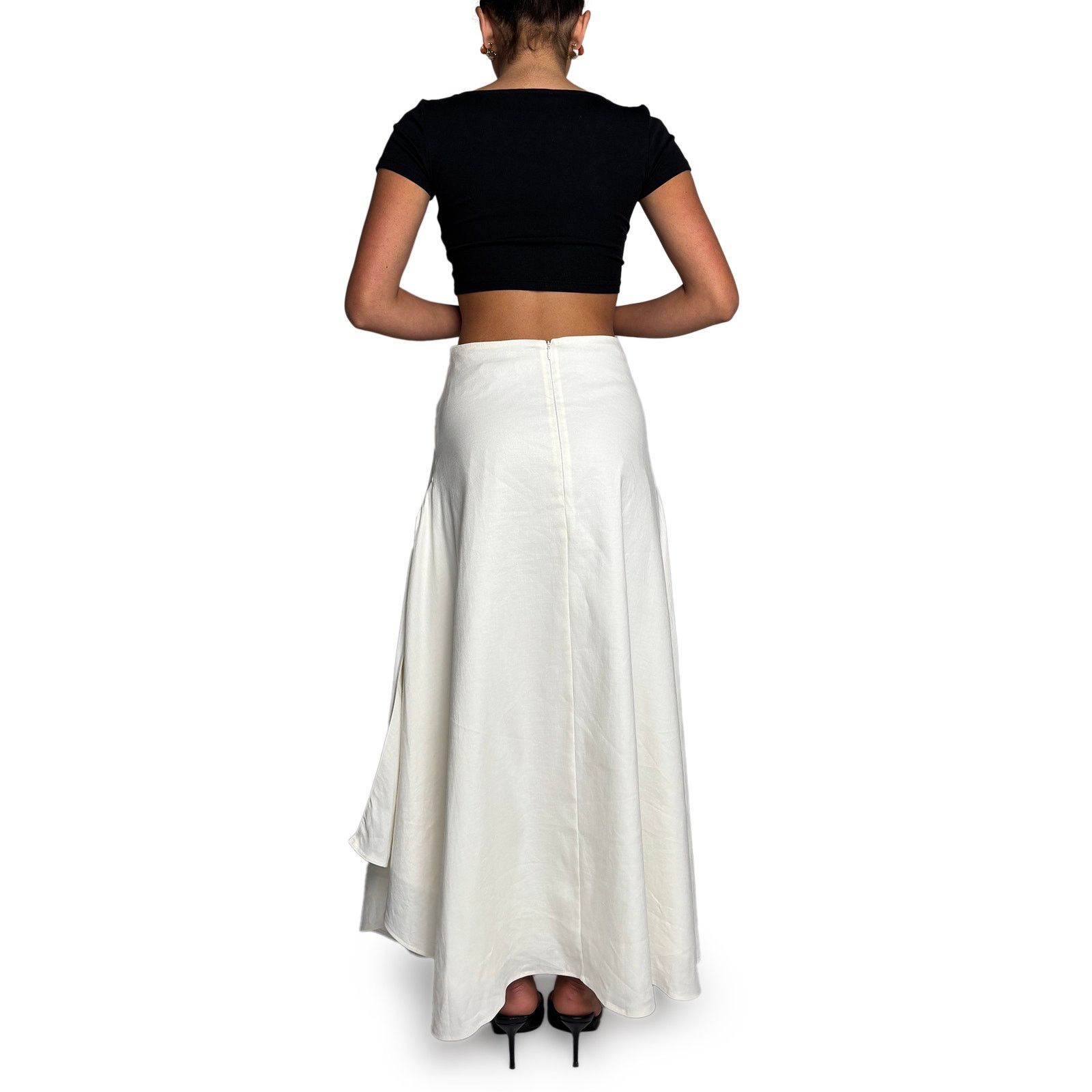 Anna Quan Cream Skirt with Buckle Size 28" / US 6 / IT 42 - 3 Thumbnail