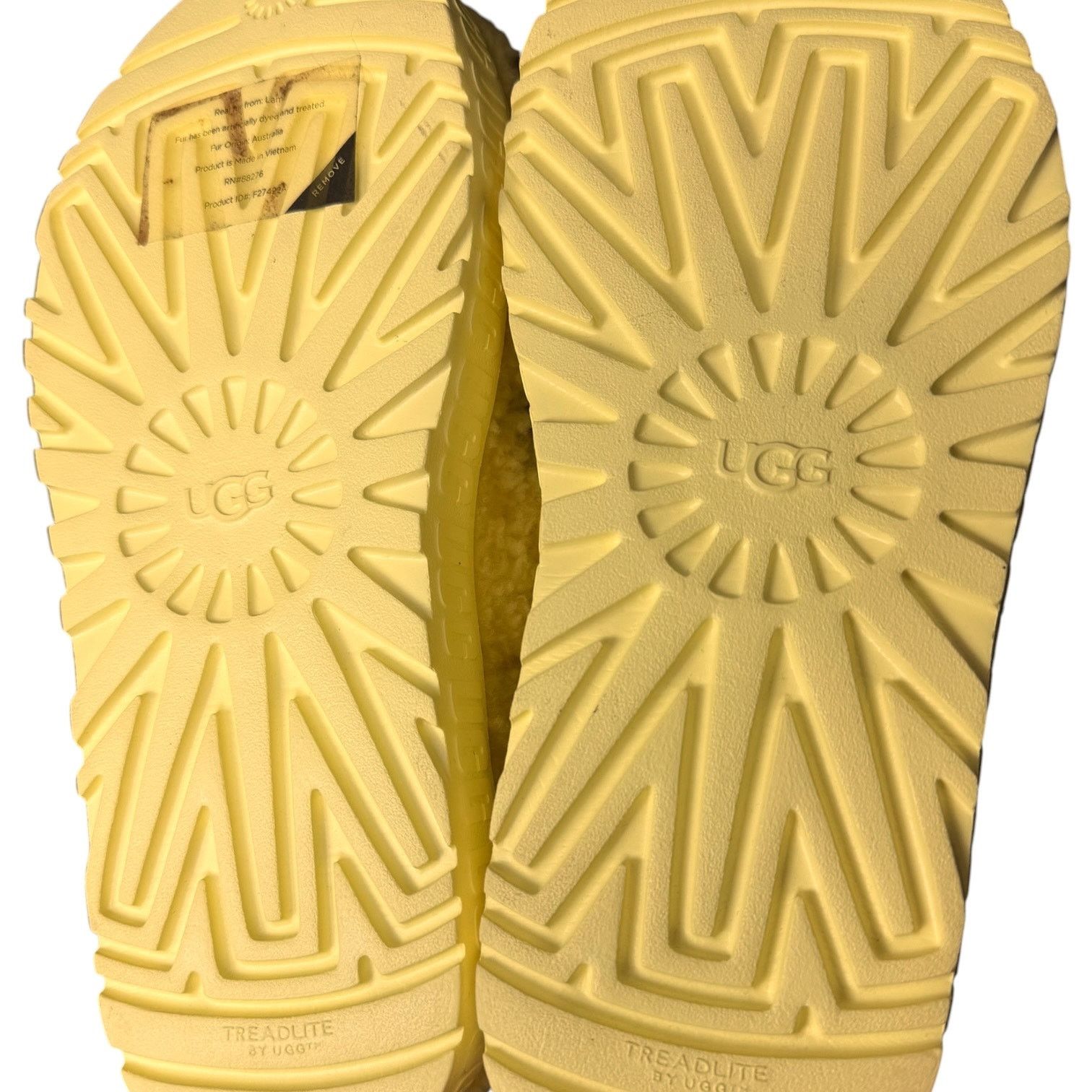 Ugg UGG Oh Fluffita Lambswool Slip On Sandals Yellow Women's 9 Size US 9 / IT 39 - 9 Thumbnail
