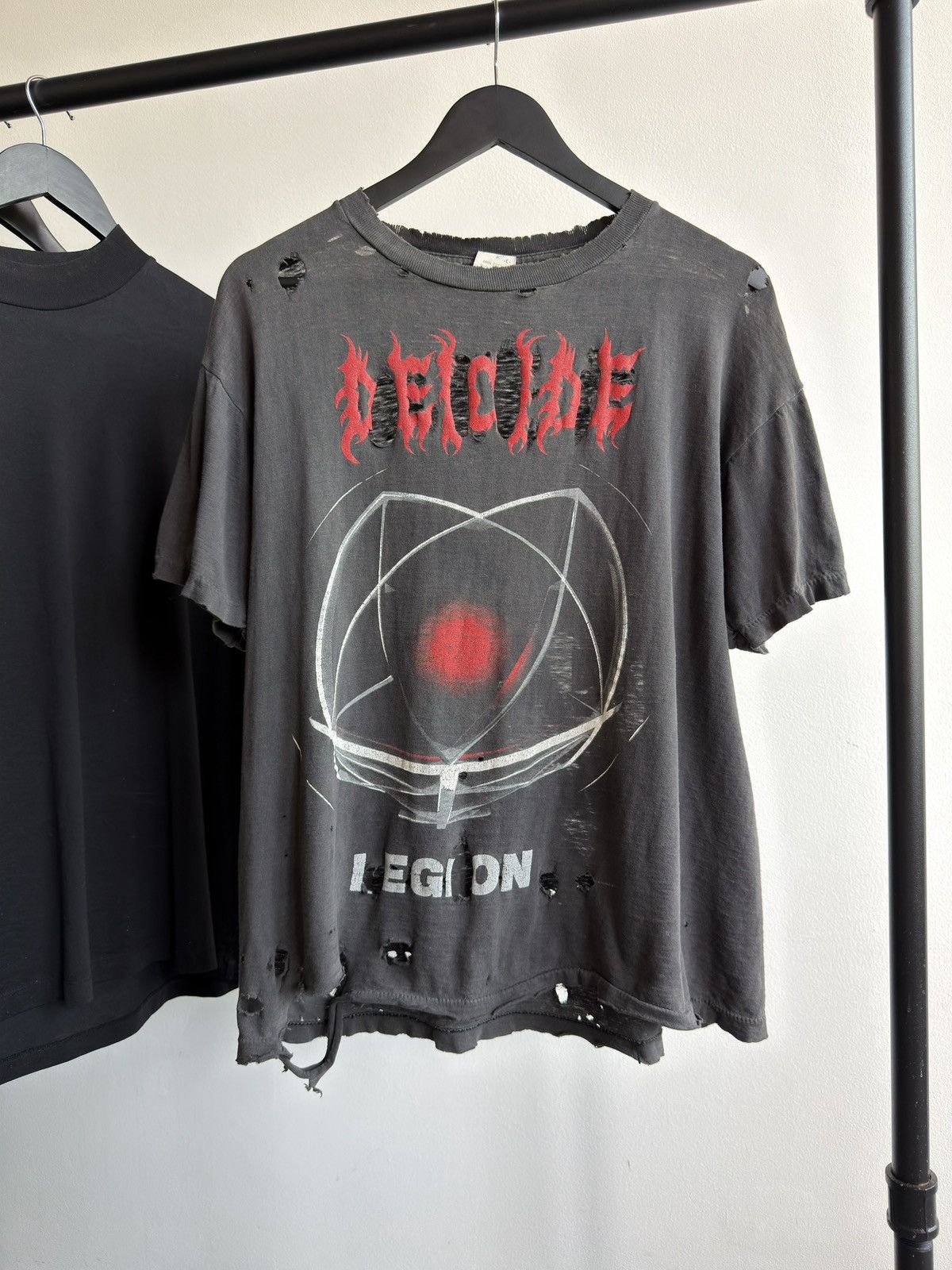 Band Tees Vintage 90s Thrashed Deicide Legion Erd Faded Band Tour Tee Size US L / EU 52-54 / 3 - 1 Thumbnail