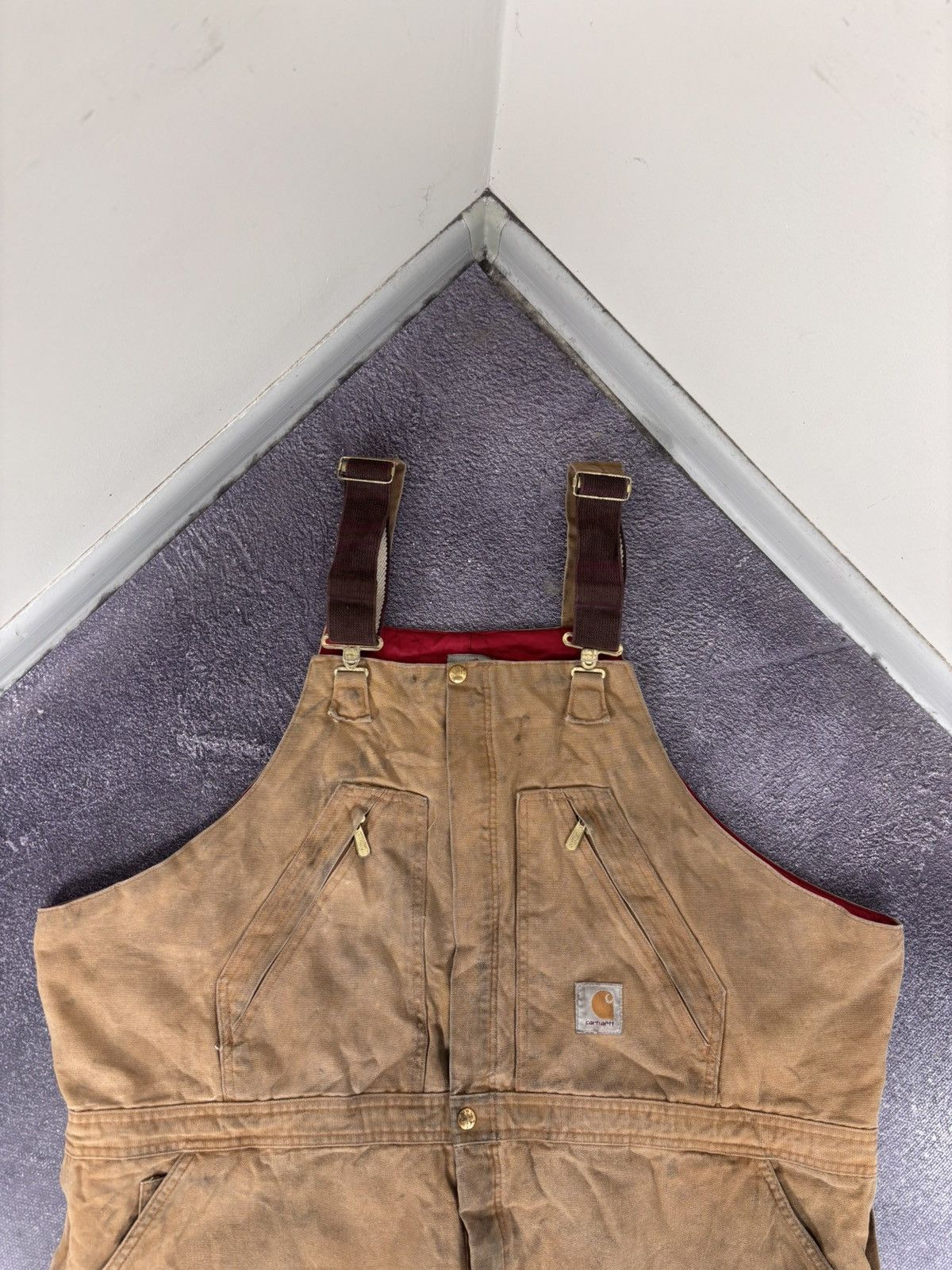 Carhartt Vintage Carhartt Bib Overalls R38 BRN Double Knee USA Made Size US 44 / EU 60 - 11 Thumbnail