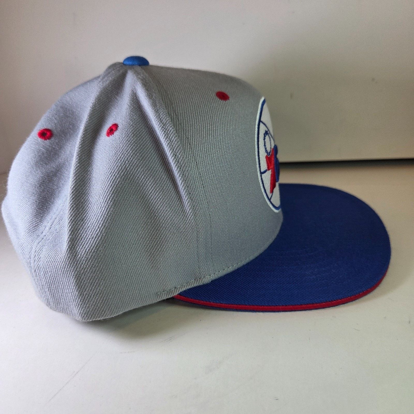 Mitchell & Ness Philadelphia 76ers Mitchell & Ness Snapback Hat Gray & Blue Size ONE SIZE - 4 Thumbnail