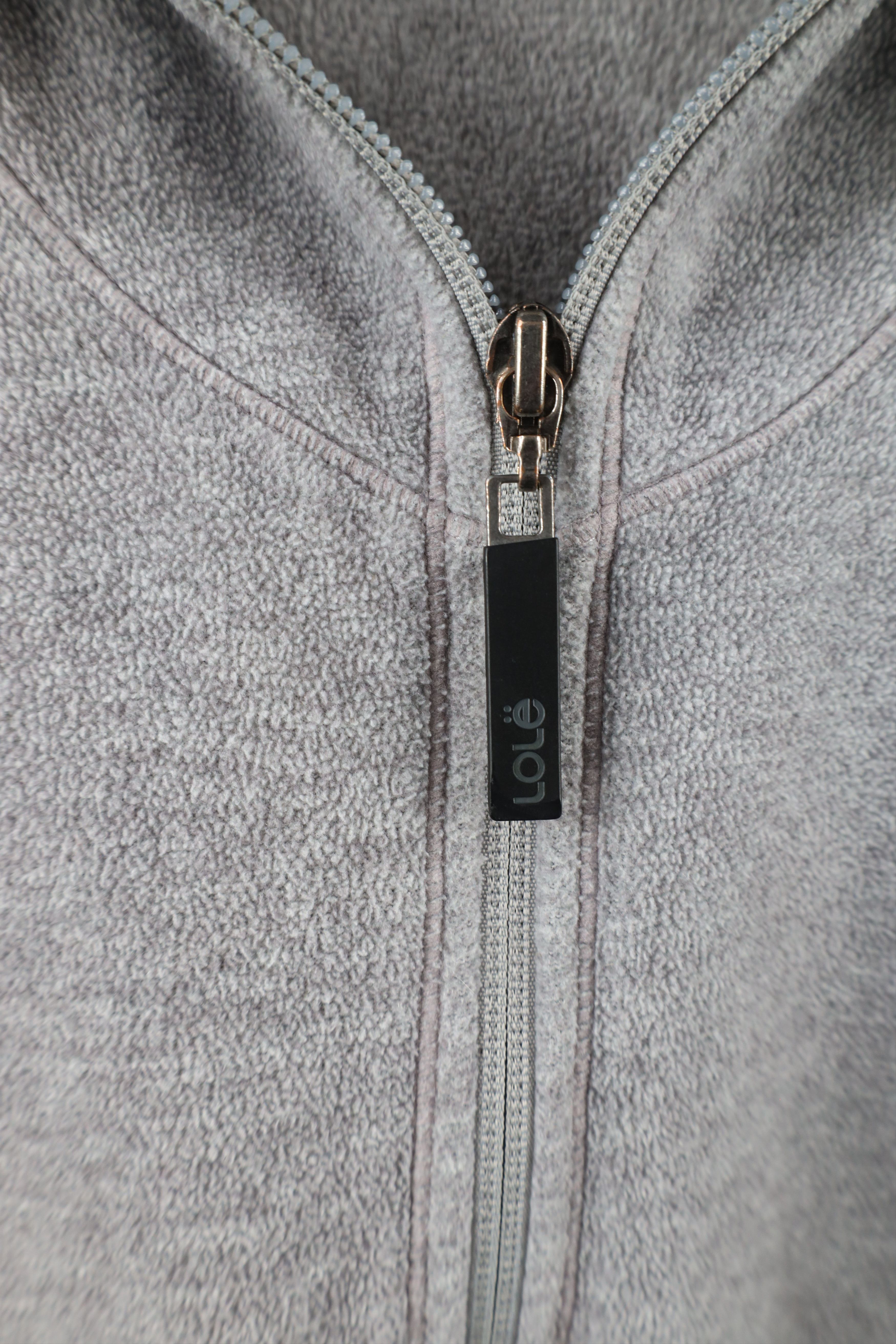 Vintage Lole Full Zip Fleece Sweater Jacket Swacket Heather Gray Size M / US 6-8 / IT 42-44 - 5 Thumbnail