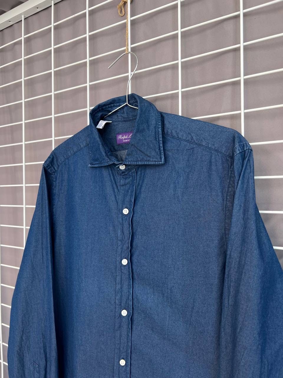 Ralph Lauren Purple Label Ralph Lauren Purple Label Indigo Button Shirt Size 14.5 or M Size US M / EU 48-50 / 2 - 4 Thumbnail